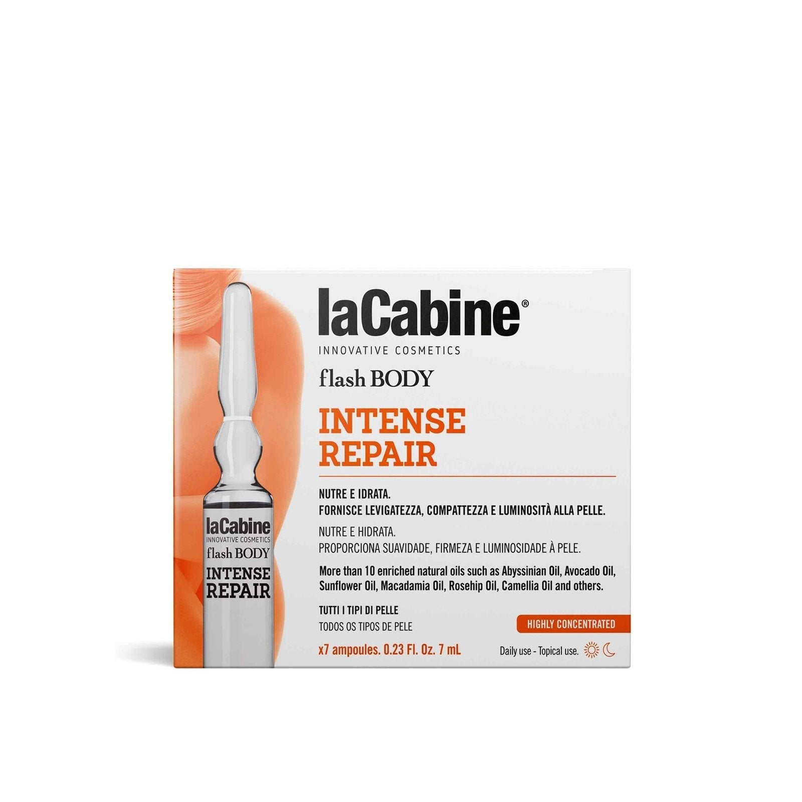 La Cabine Flash Body Intense Repair Concentrated Ampolas 7x7ml