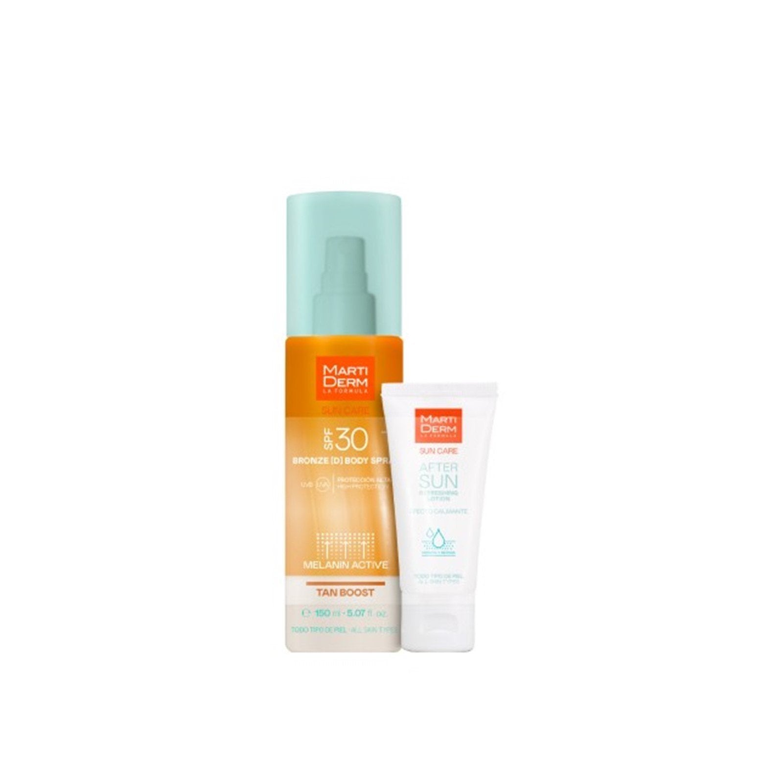 Martiderm Sun Care Bronze (D) Body Spray SPF30 155ml + After-Sun Refreshing Loção 30ml
