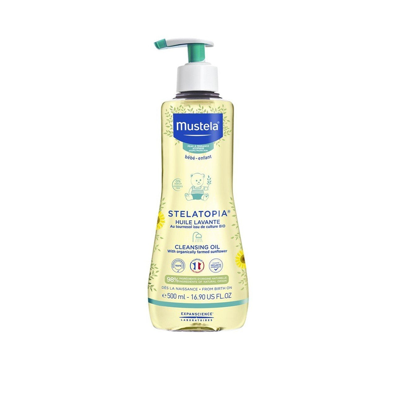 Mustela Stelatopia Cleansing Oil Atopic Skin Fragrance-Free 500ml
