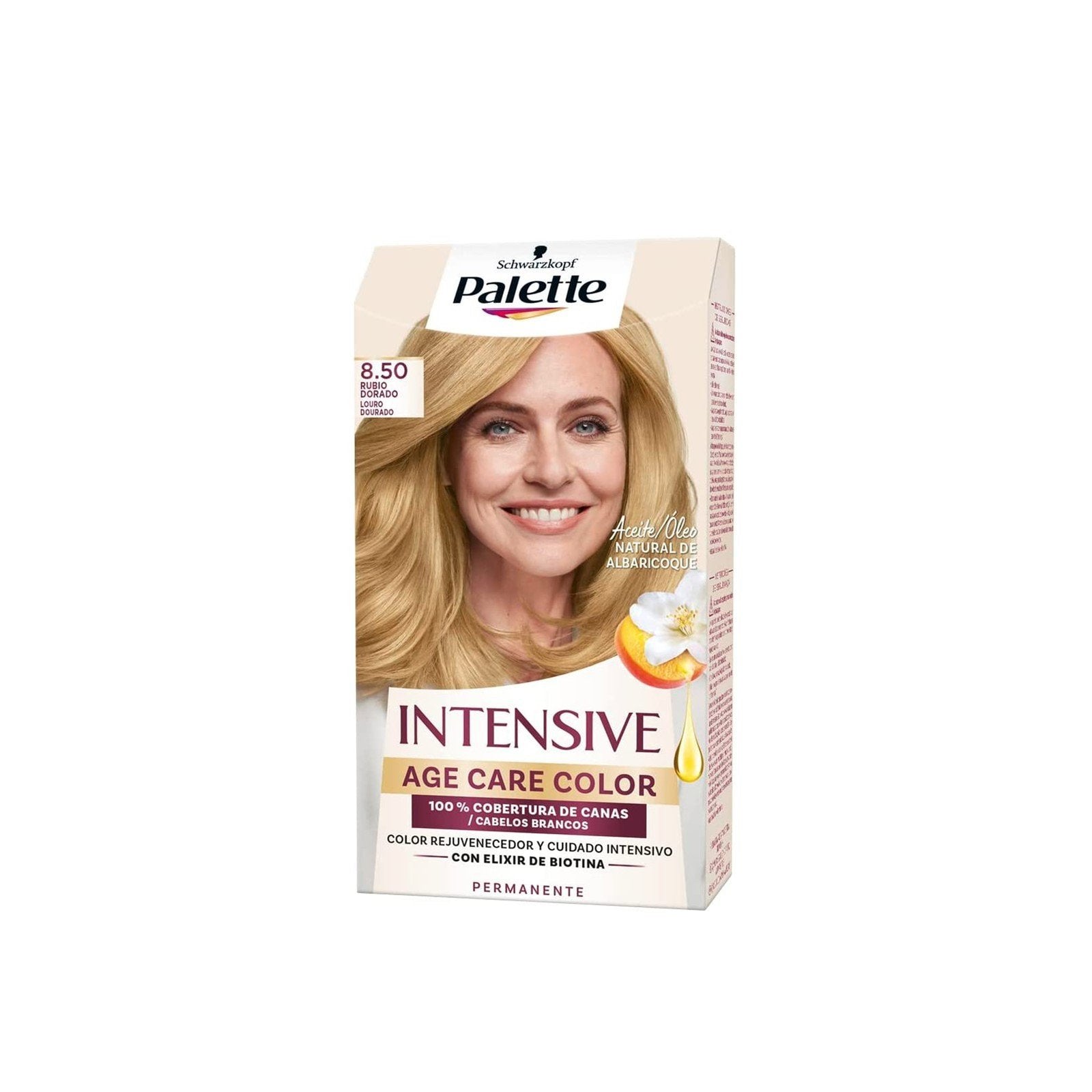 Schwarzkopf Palette Intensive Age Care Color Permanent tintura para cabelo 8.50 Golden Blonde
