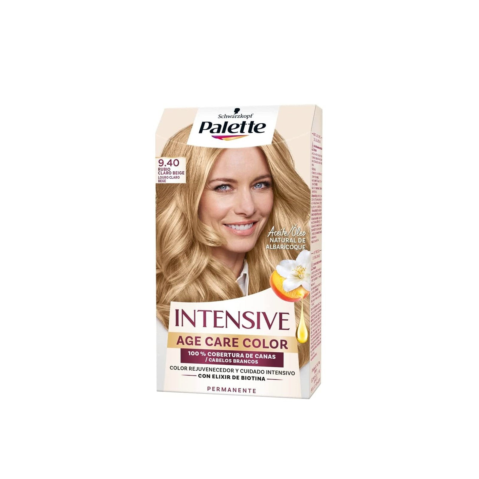 Schwarzkopf Palette Intensive Age Care Color Permanent tintura para cabelo 9.40 Light Beige Blonde