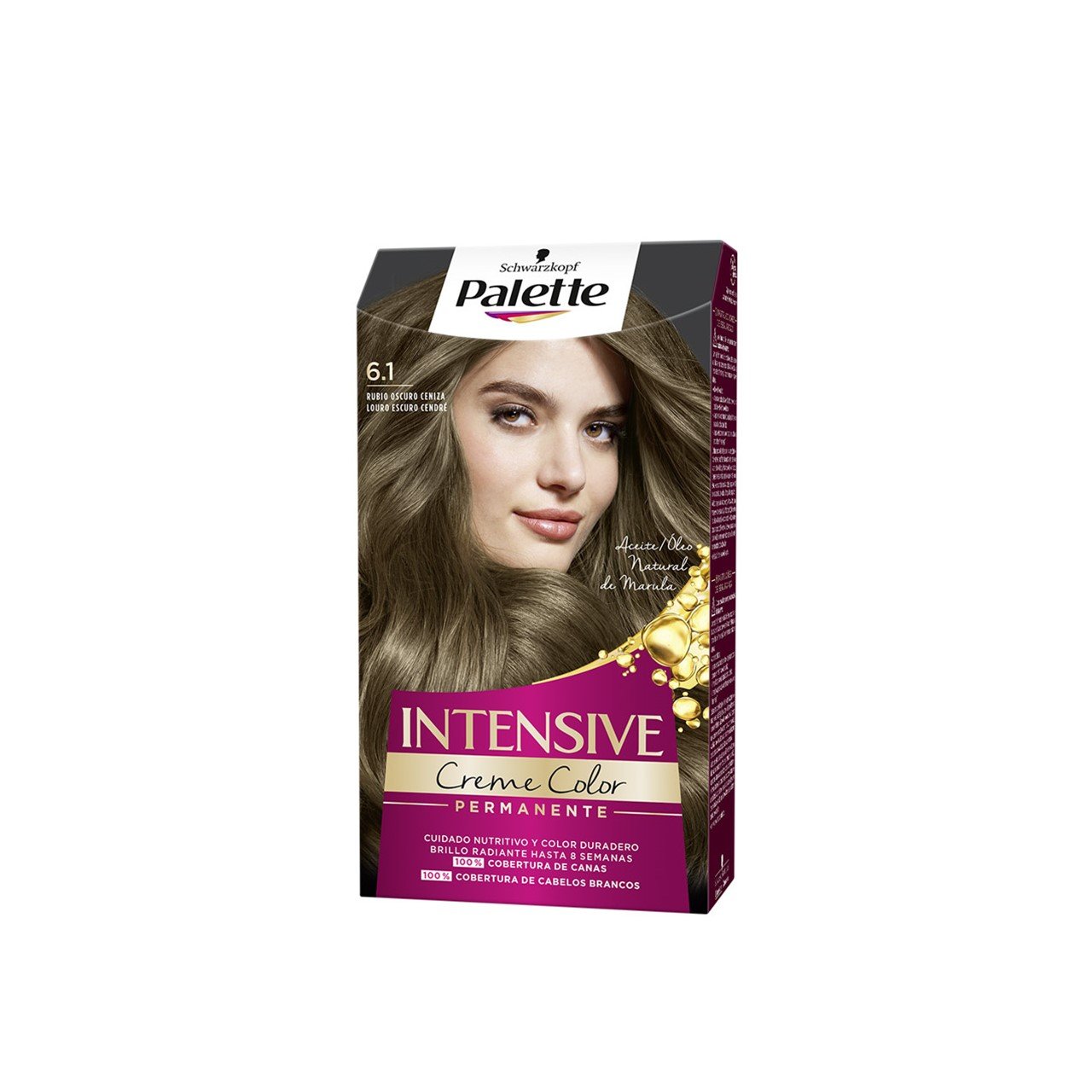 Schwarzkopf Palette Intensive Creme Color Permanent tintura para cabelo 6.1 Ashy Dark Blonde
