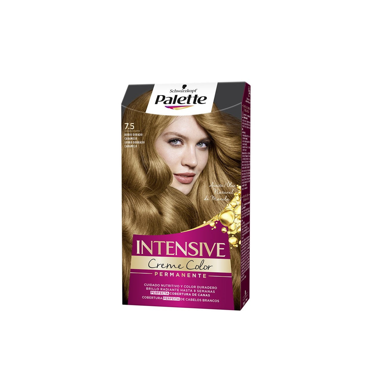 Schwarzkopf Palette Intensive Creme Color Permanent tintura para cabelo 7.5 Caramel Golden Blonde