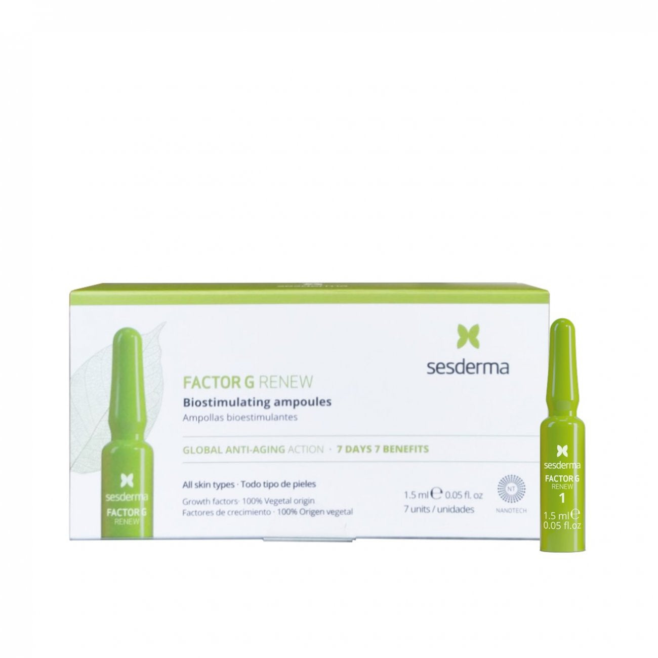 Sesderma Factor G Renew Biostimulating Ampolas 7x1.5ml