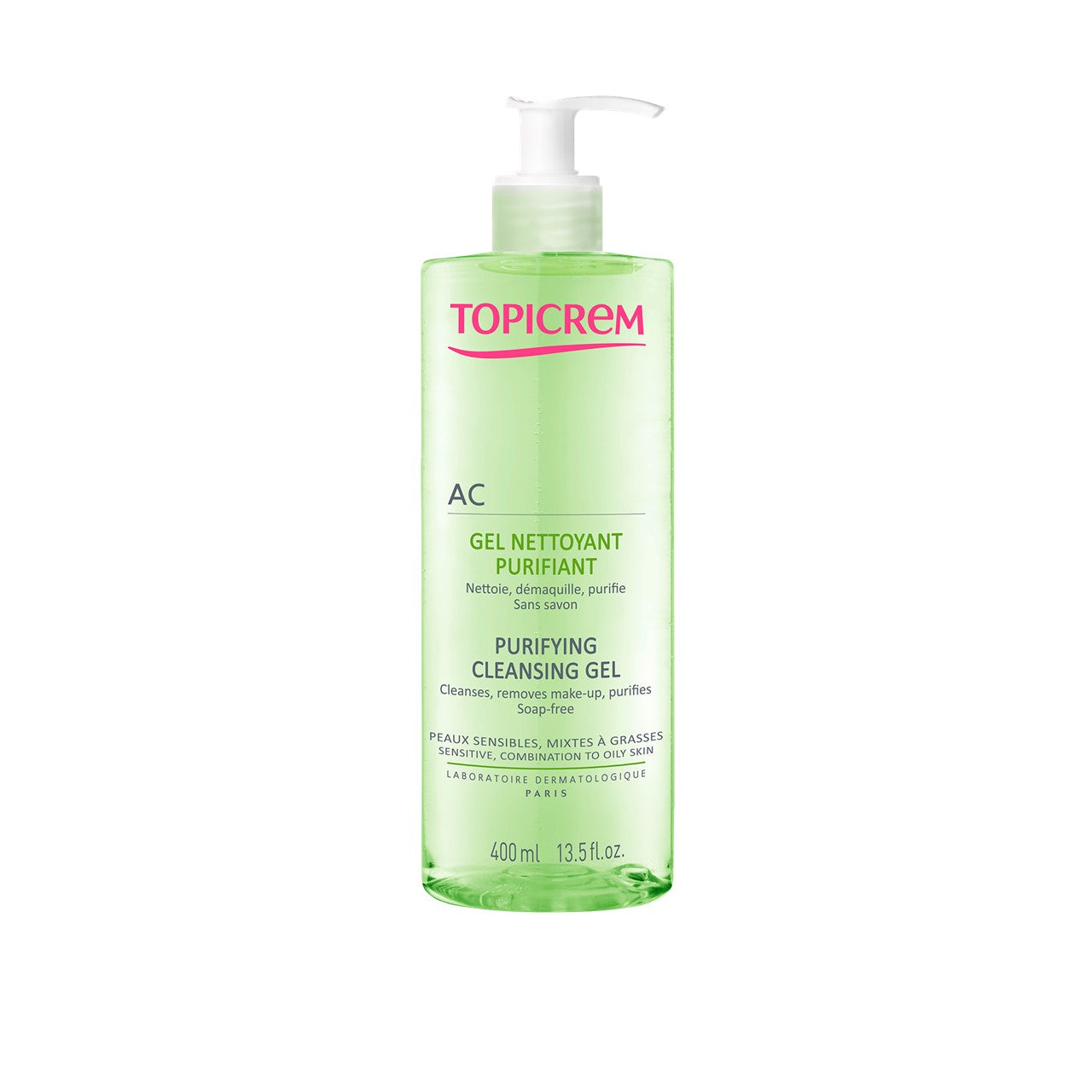 Topicrem AC Purifying gel de limpeza 400ml