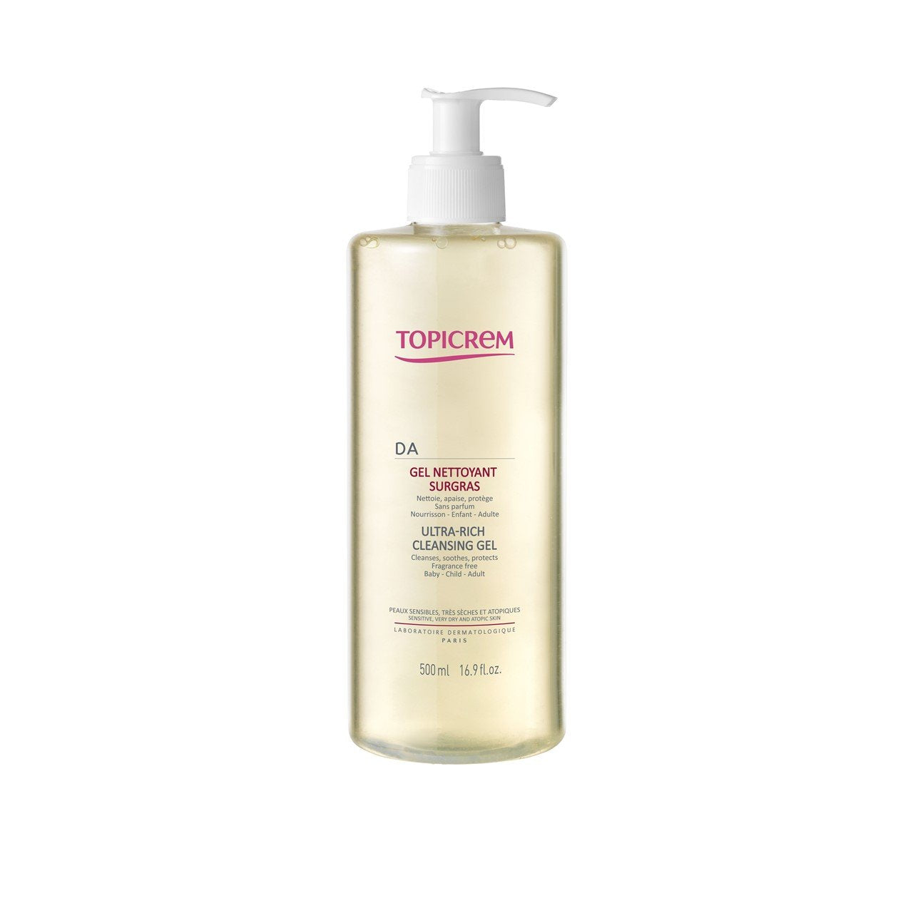Topicrem DA Ultra-Rich gel de limpeza 500ml