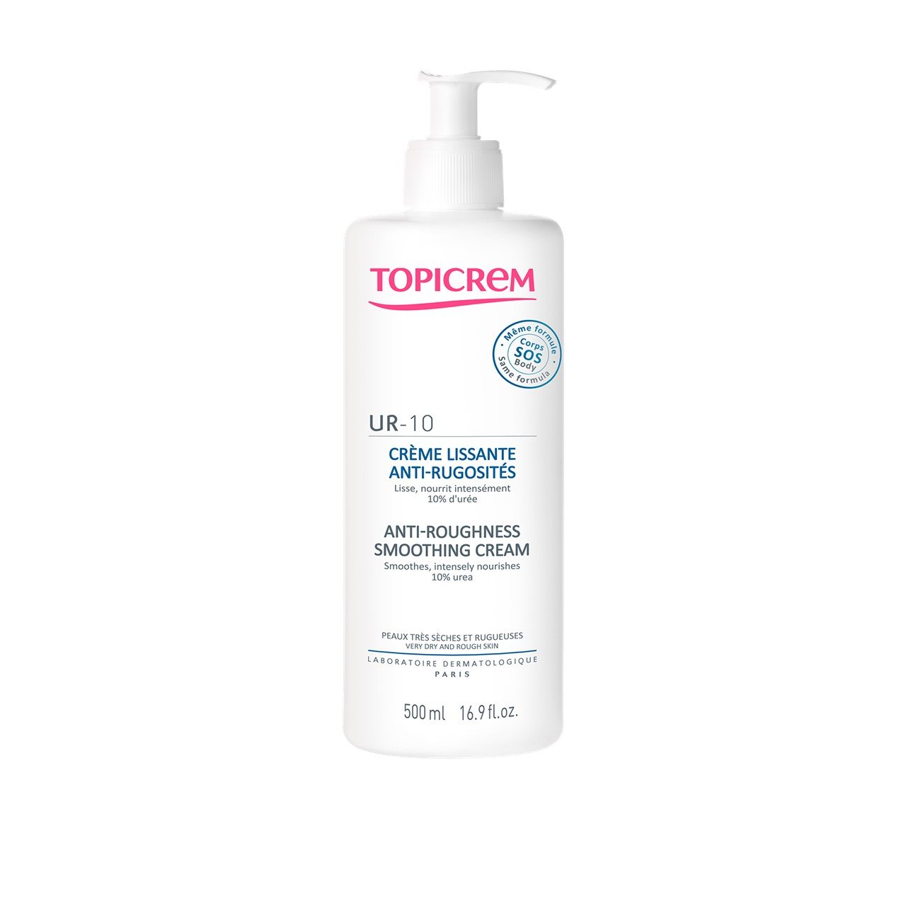 Topicrem UR-10 Anti-Roughness Smoothing Creme 500ml