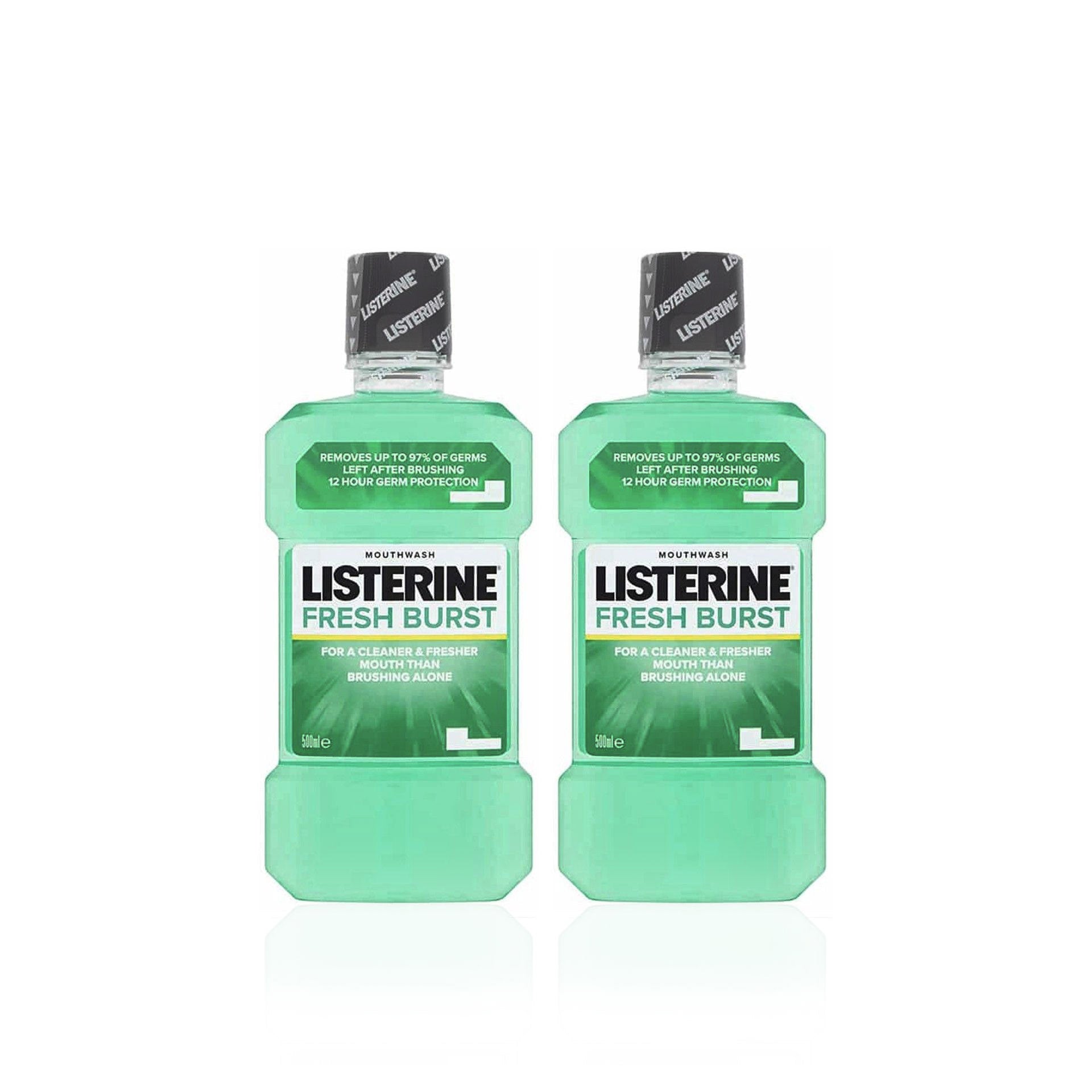 Listerine Elixir Bucal Fresh Burst 500 ml - Pack 2 x 500 ml