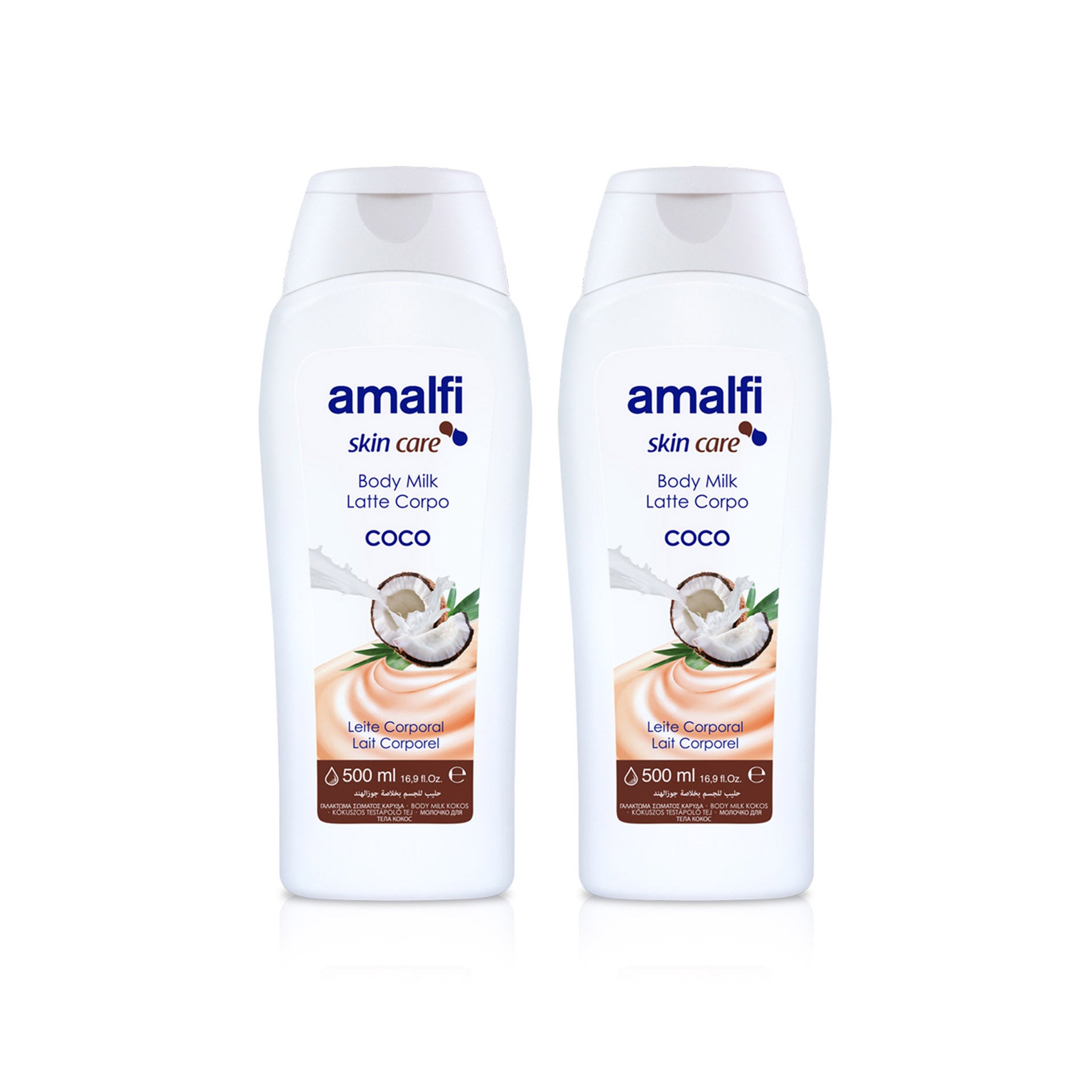 Amalfi Body Milk Côco 500 ml - Pack 2 x 500 ml