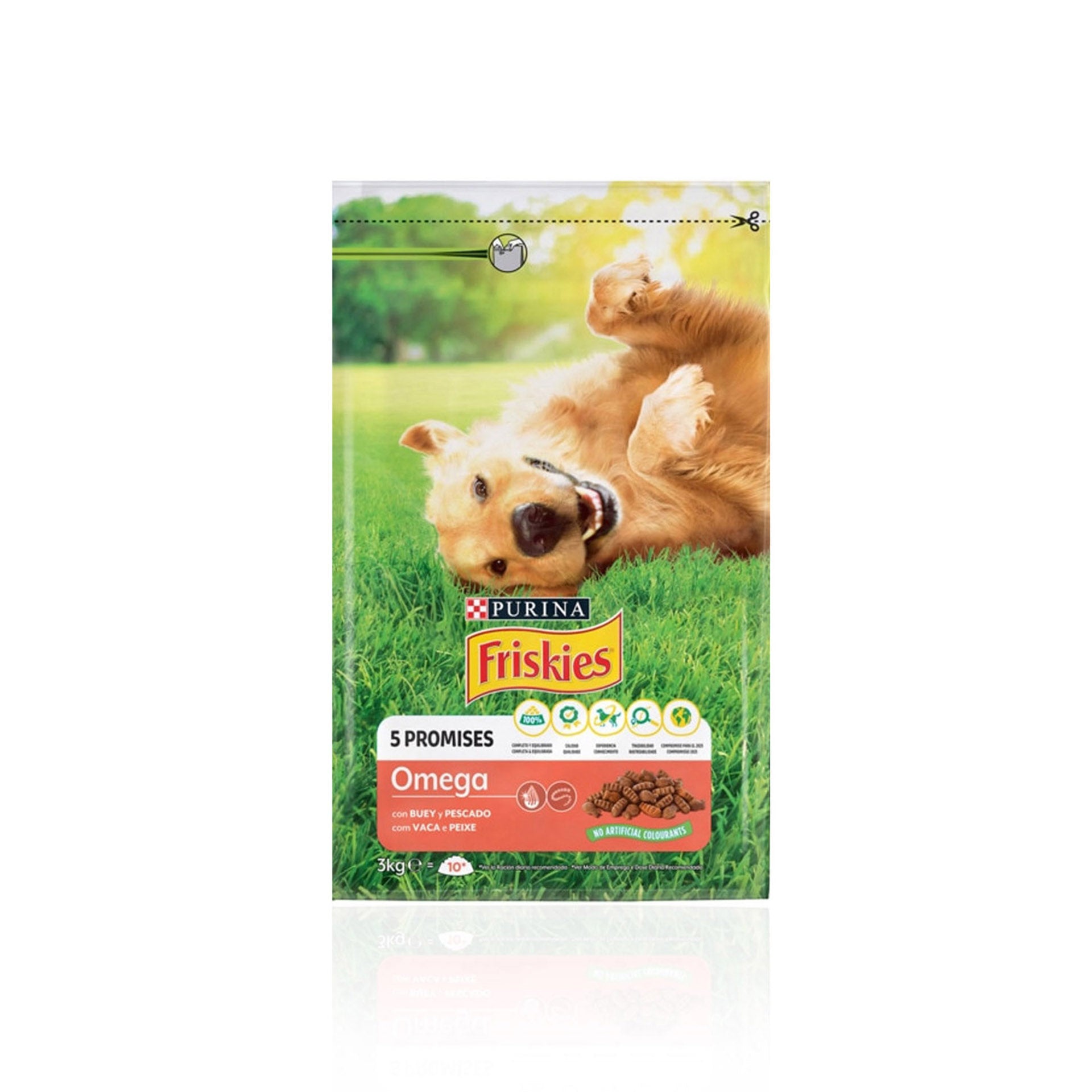 Purina Friskies Vitafit Omega Ração para Cão Adulto Vaca e Peixe 3 kg