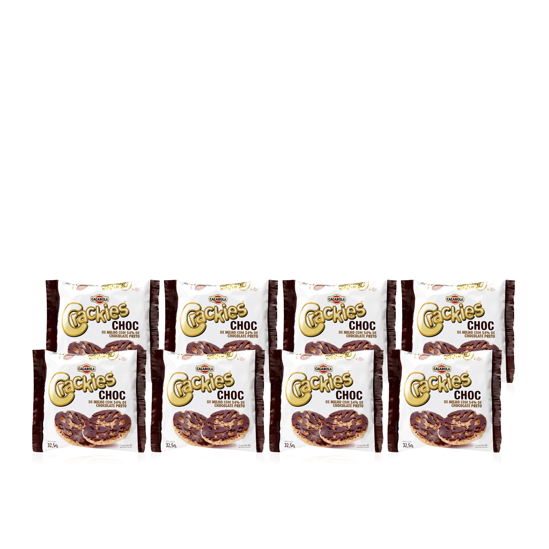 Crackies Caçarola Milho com 54% de Chocolate Preto 130 gr - Pack 2 x 130 gr