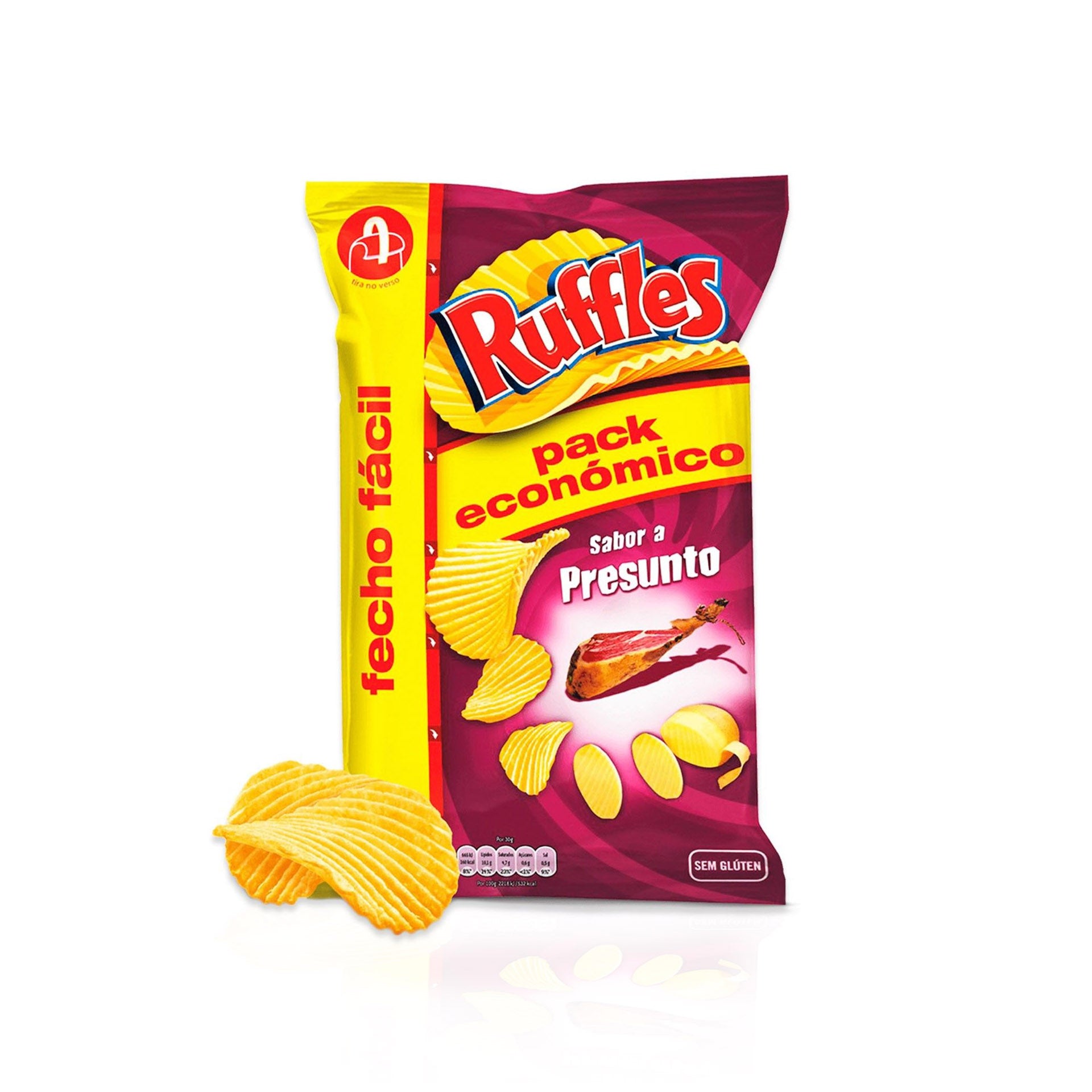 Ruffles Patatas Fritas Onduladas Jamon 200 gr