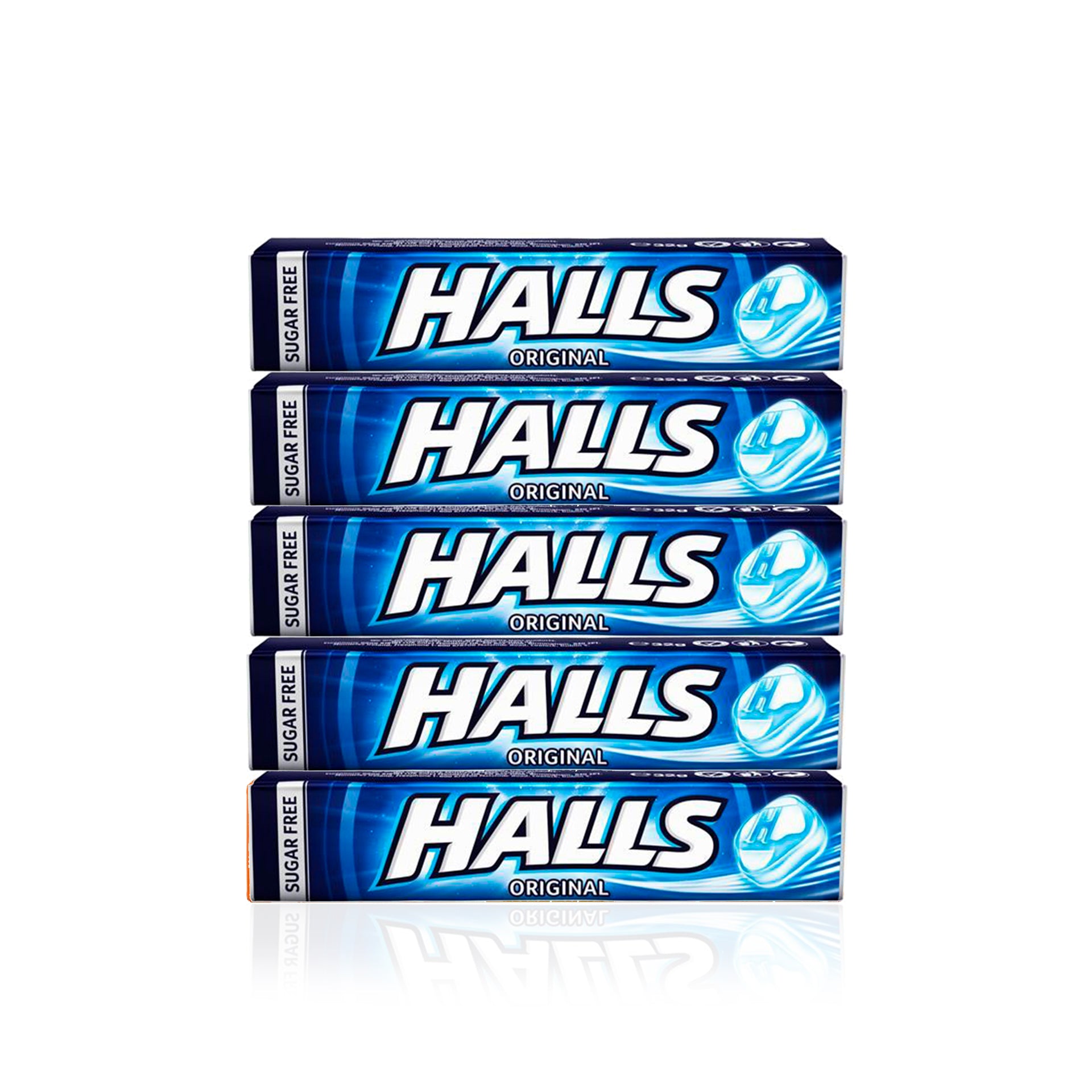 Halls Original Sem Açúcar 32 gr - Pack 5 x 32 gr