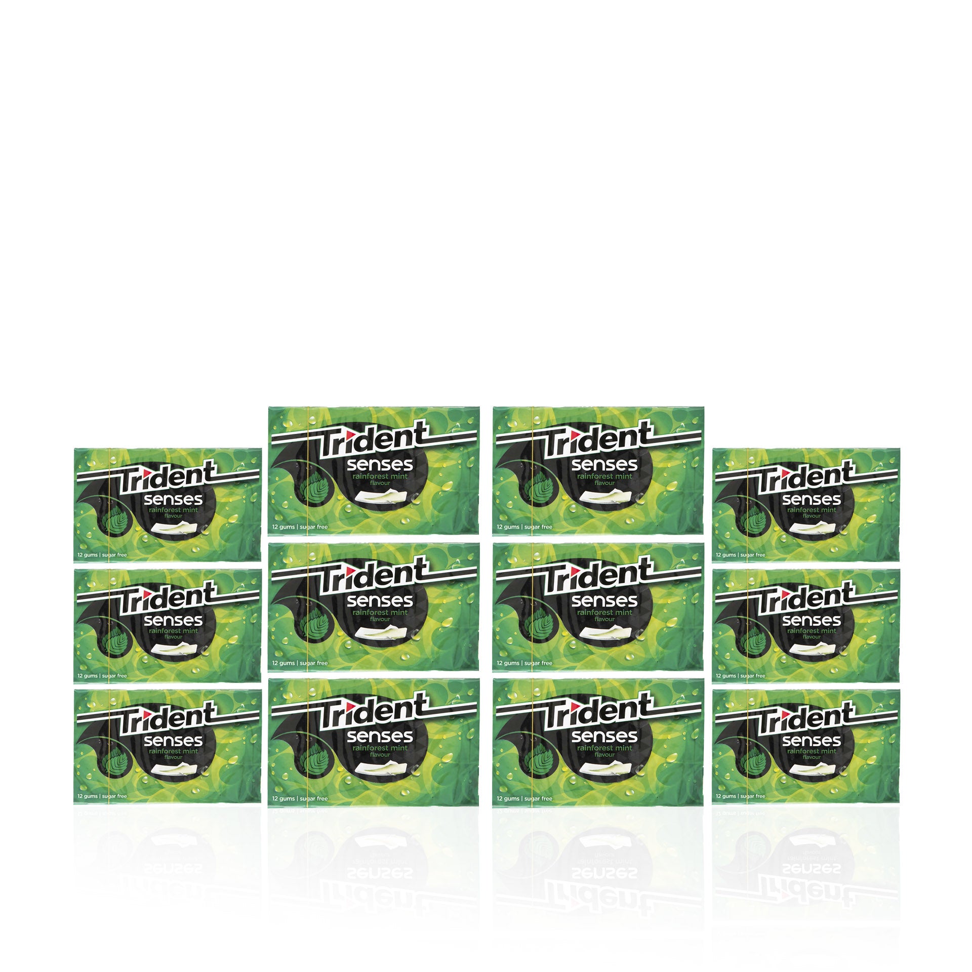 Trident Senses Pastilha Elástica Rainforest 23 gr - Pack 12 x 23 gr