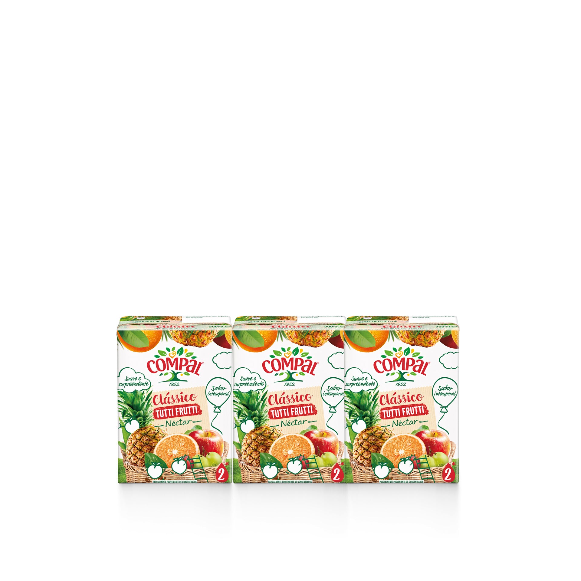 Compal Clássico Néctar Tutti-Frutti 3 x 20 cl