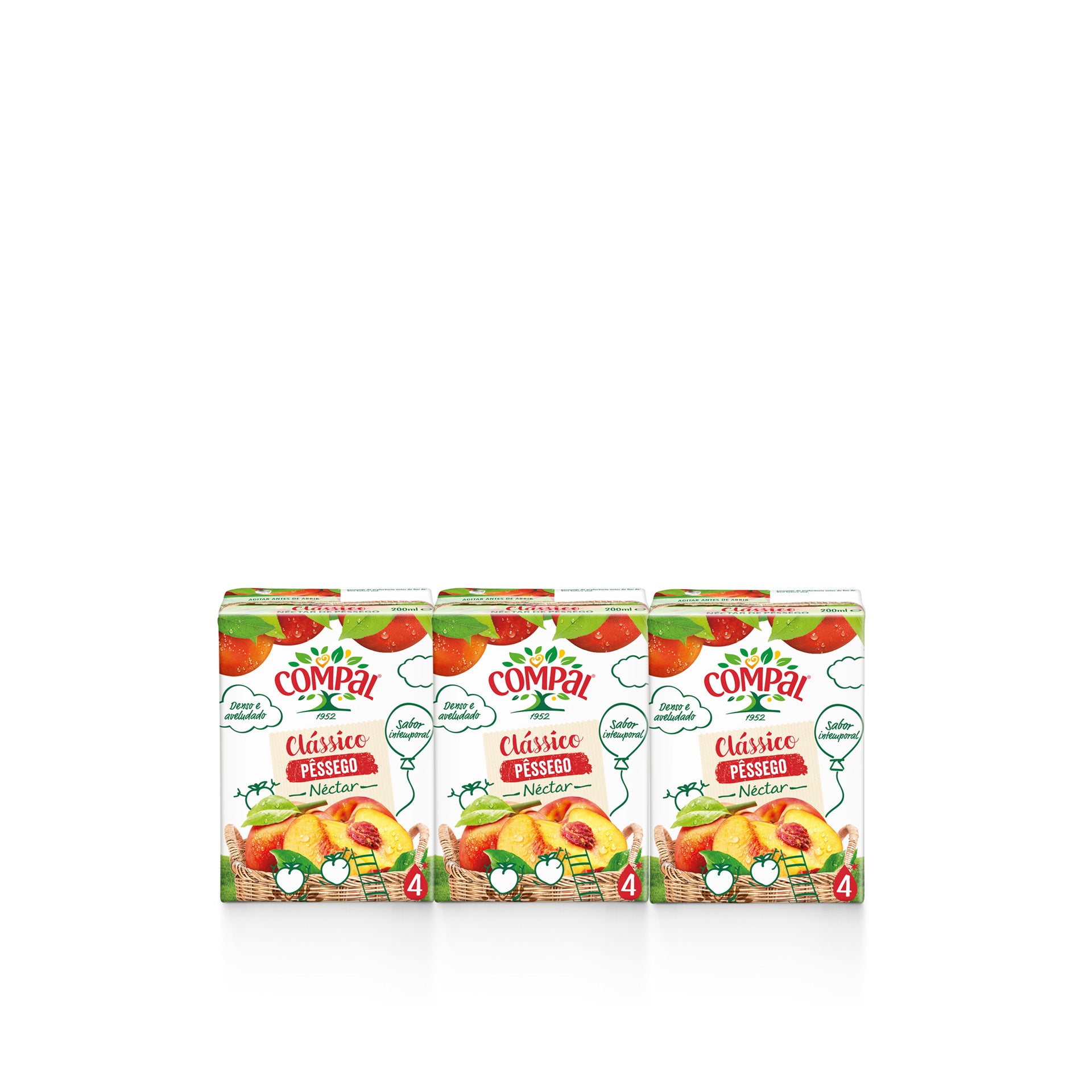 Compal Clássico Néctar Pessego 20 cl - Pack 3 x 20 cl