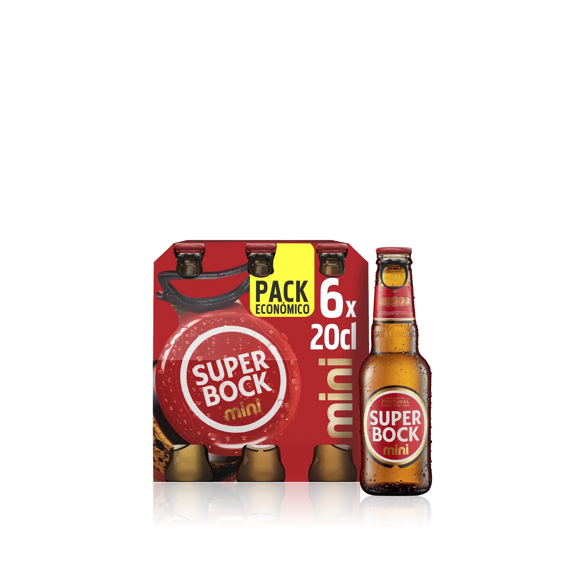 Super Bock Cerveja Mini TP 20 cl - Pack 6 x 20 cl