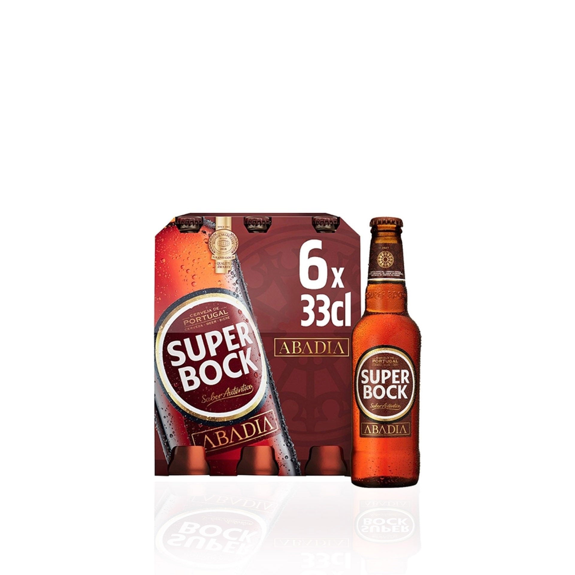 Super Bock Cerveja Abadia Garrafa TP 0,33 L - Pack 6 x 0,33 L