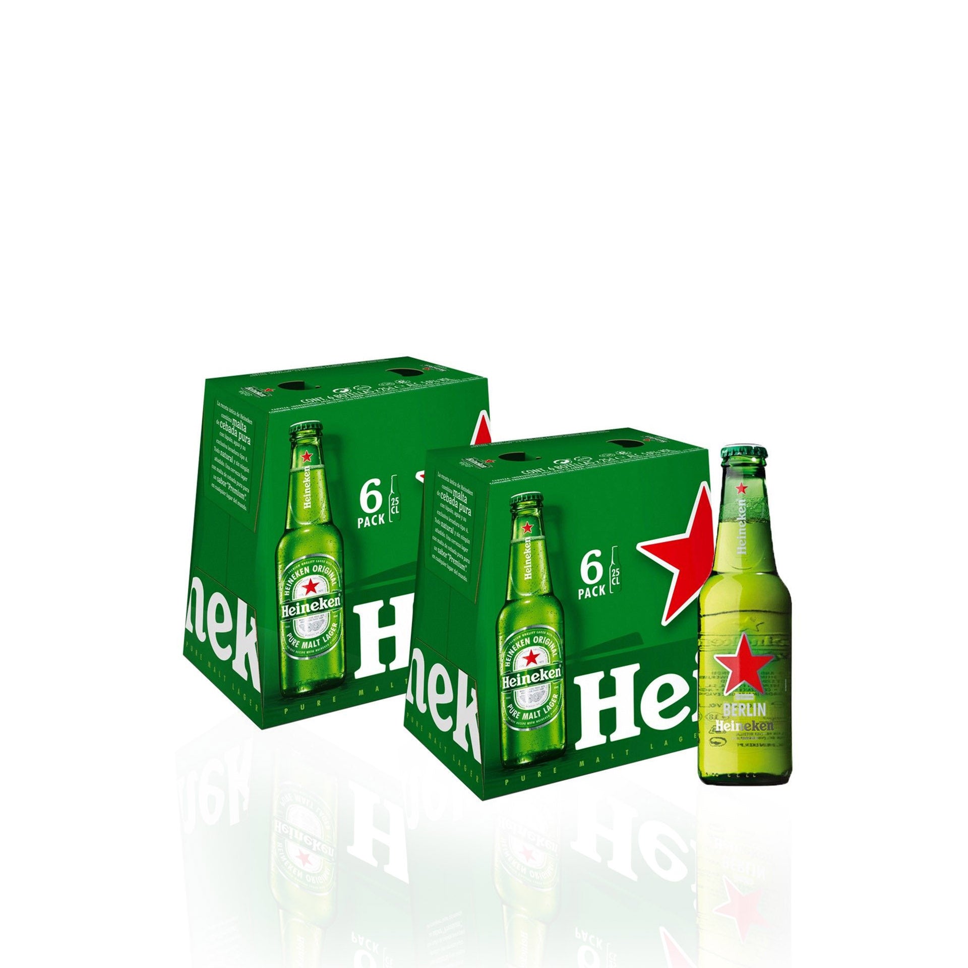 Heineken Cerveja com Álcool Garrafa 6 x 25 cl - Pack 2 ( 6 x 25 cl)
