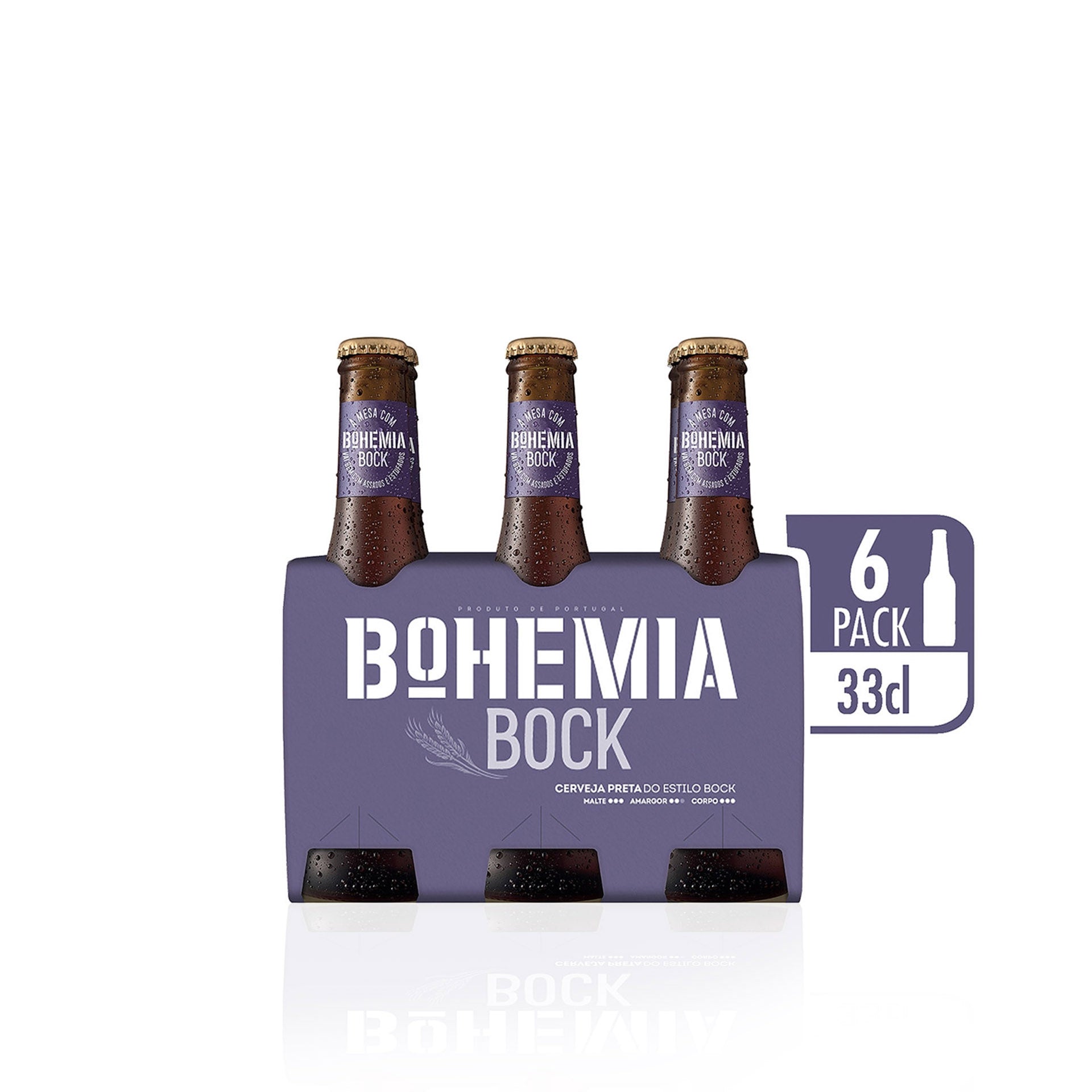 Sagres Cerveja Bohemia Bock Garrafa TP 0,33 L - Pack 6 x 0,33 L