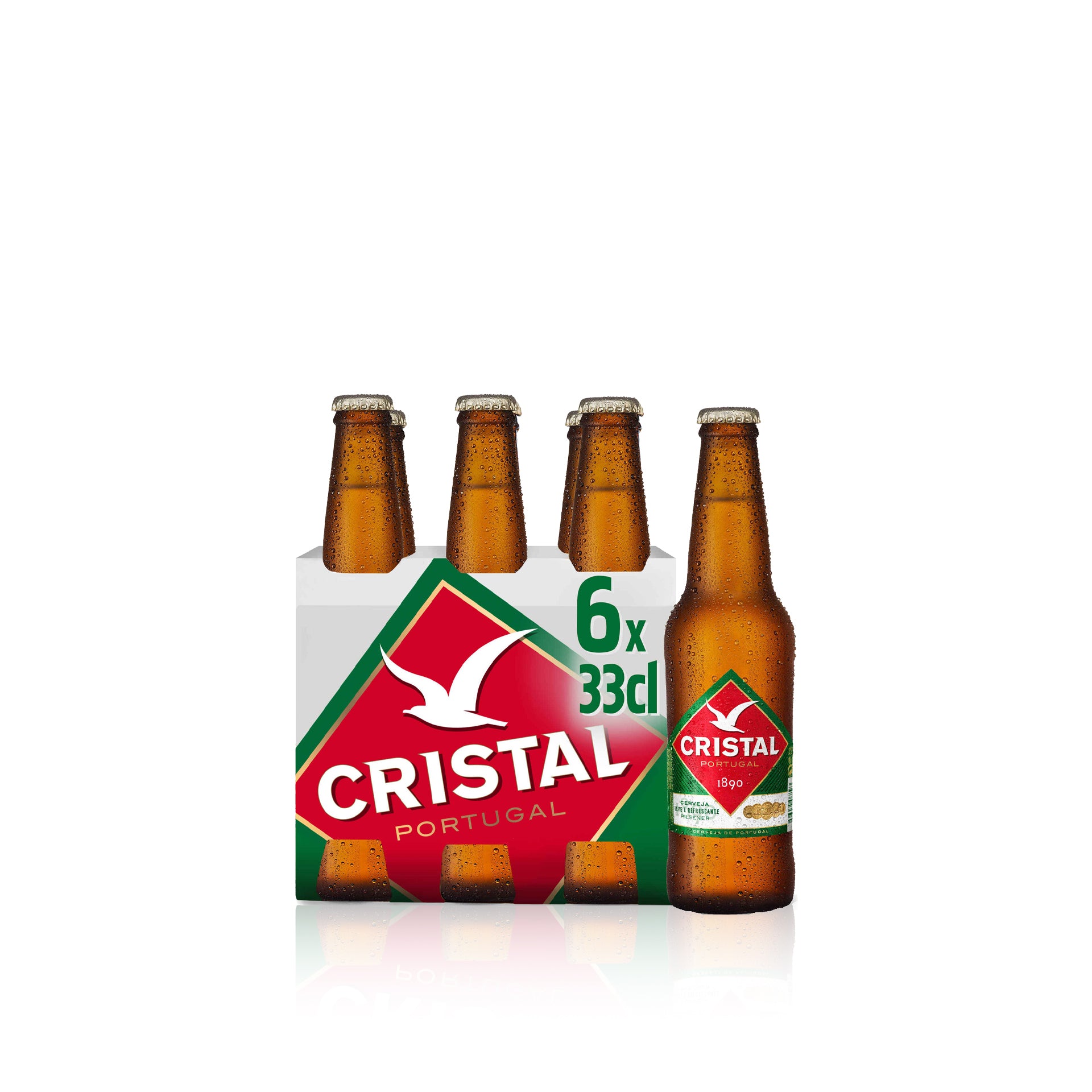 Cristal Cerveja com Álcool 33 cl - Pack 6 x 33 cl
