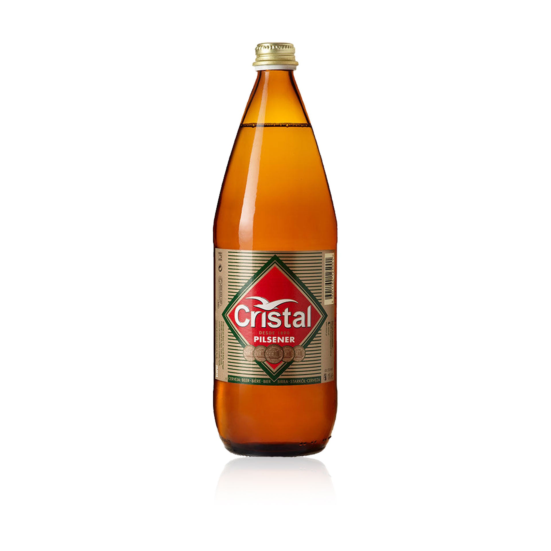 Cristal Cerveja Garrafa TP 1 L