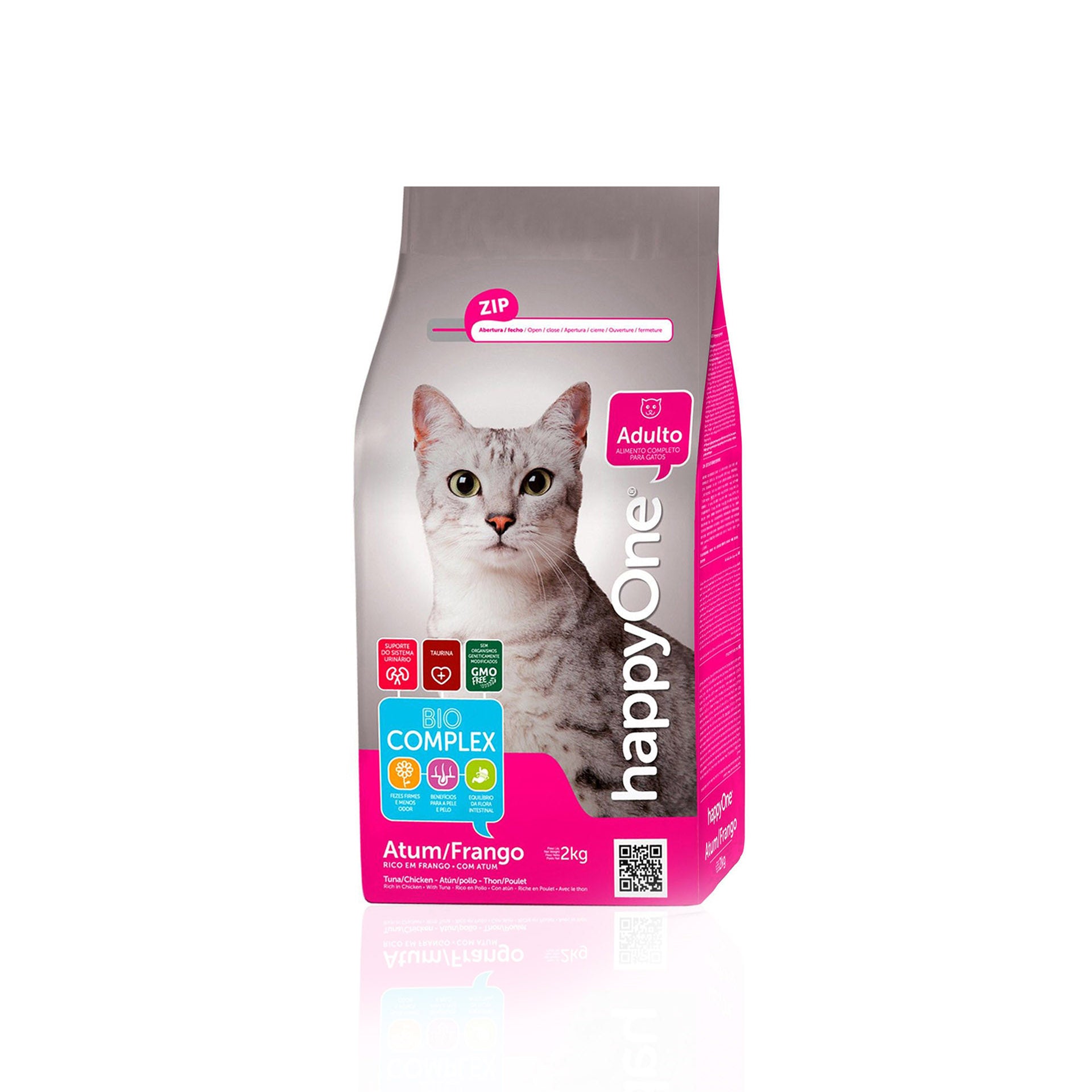 happyOne Alimento Completo Para Gatos Adultos - Atum/Frango 2 kg