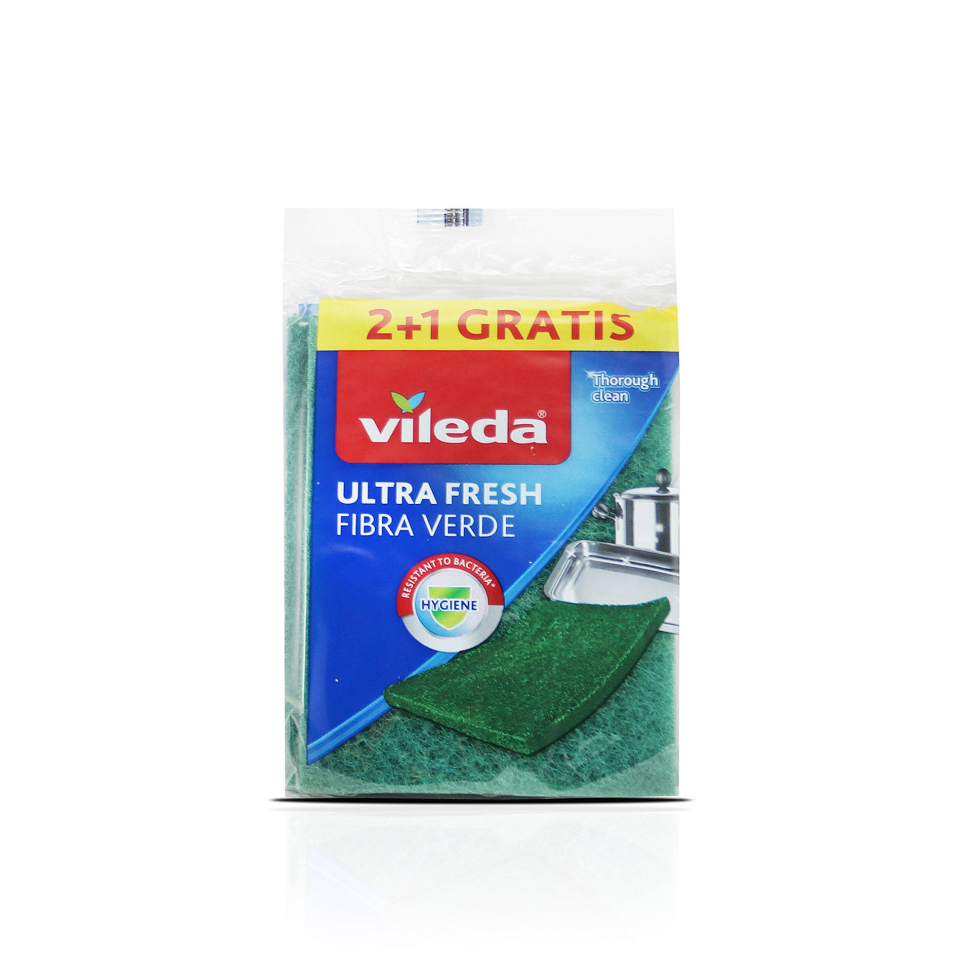 Vileda Esfregão Fibra Verde 2 + 1 Ultra Fresh
