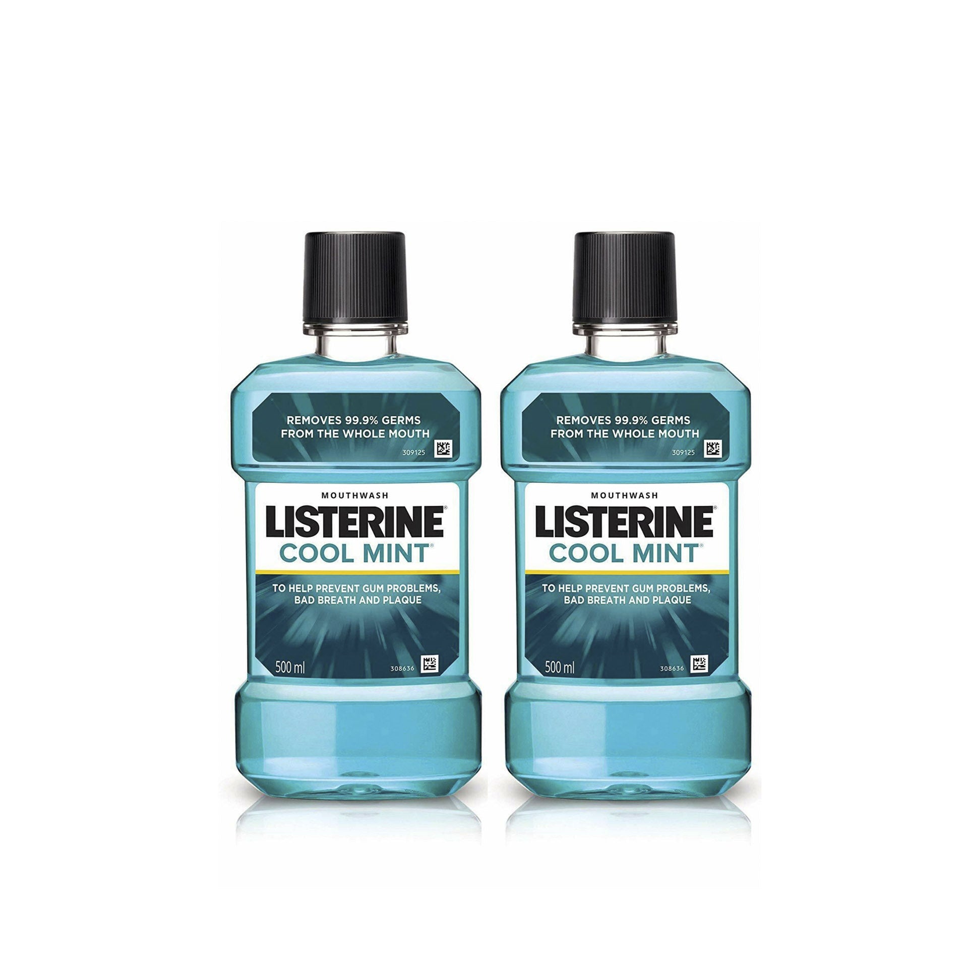Listerine Elixir Bucal Cool Mint 500 ml - Pack 2 x 500 ml
