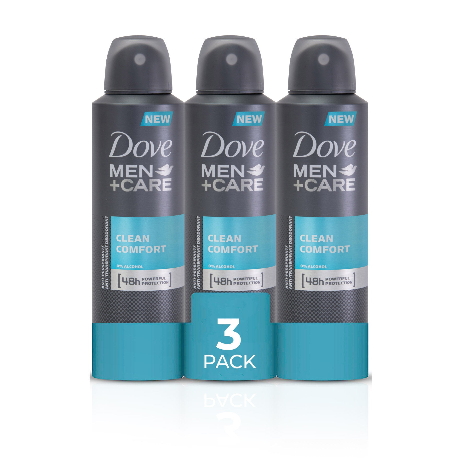 Dove Men Aero Clean Comfort 150 ml - Pack 3 x 150 ml