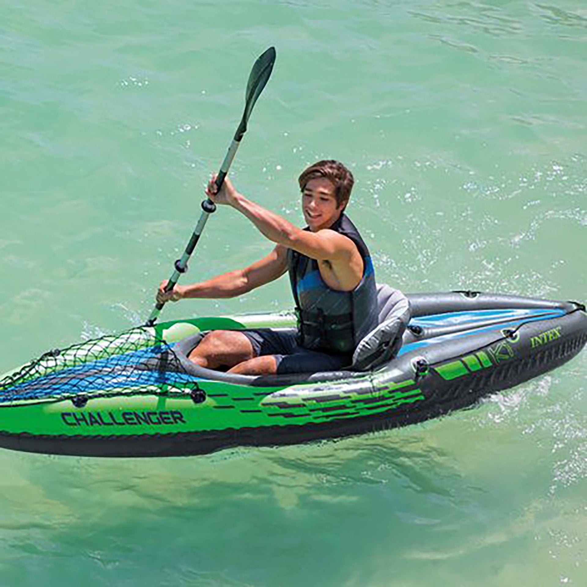 Kayak Hinchable Intex Challenger K1 con 1 Remo