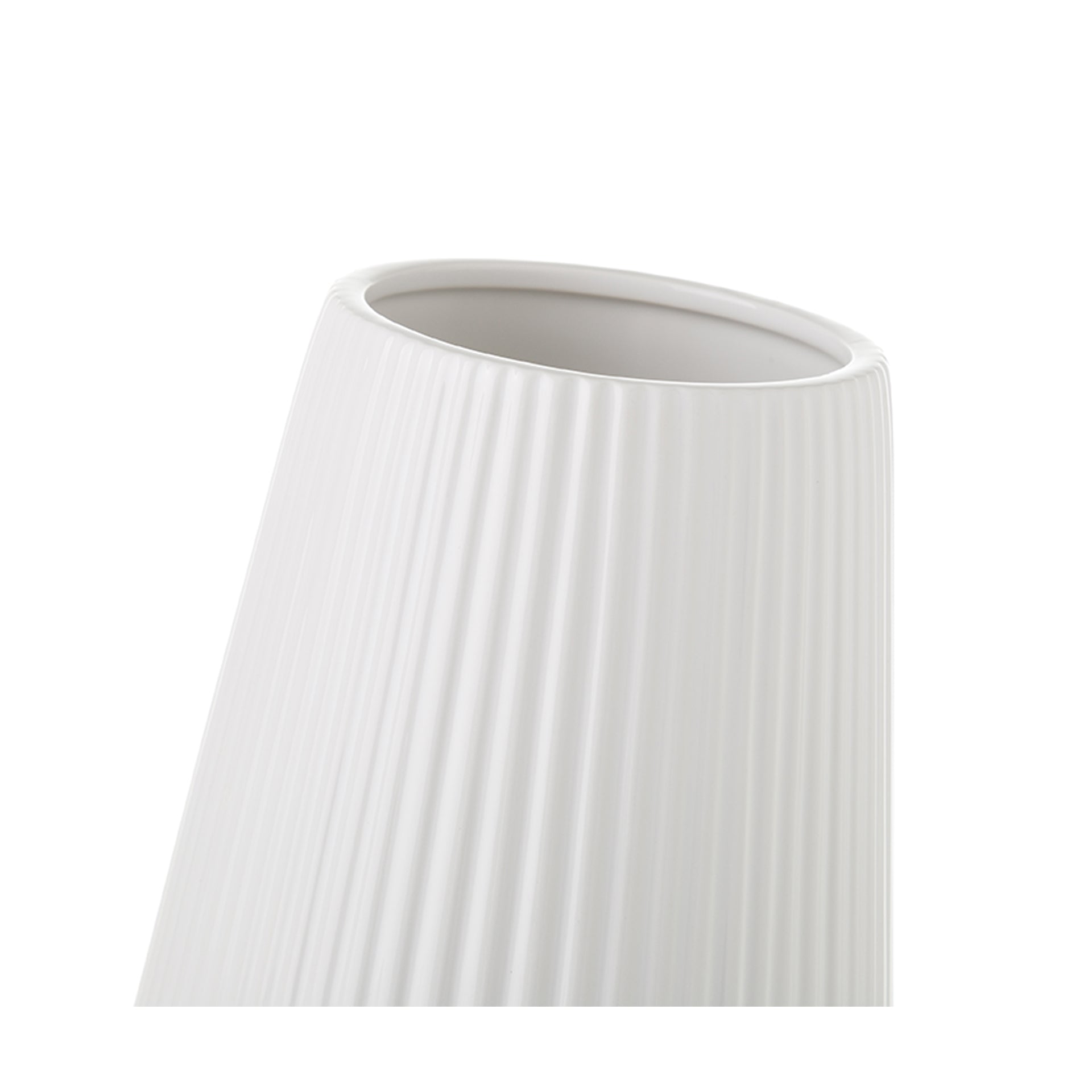 HKH Vaso Cerâmica Branco 20 cm