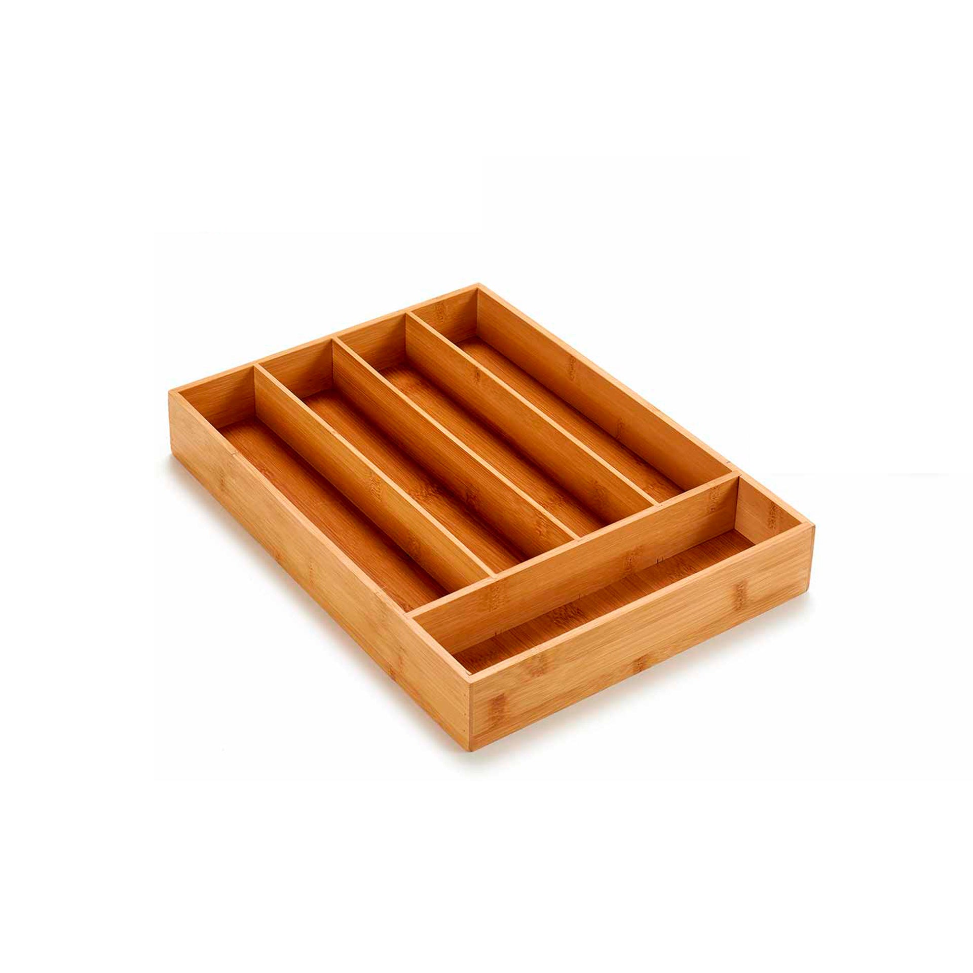 HKH Organizador de Talheres 5 Divisórias Bambu