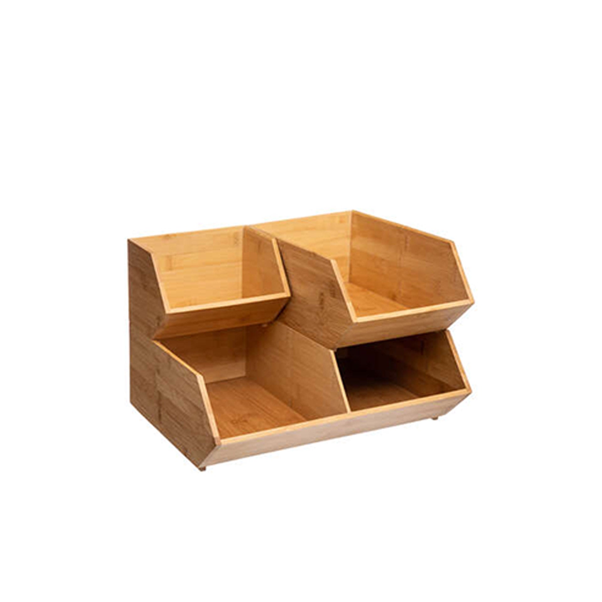 HKH Organizador apilable de bambú M