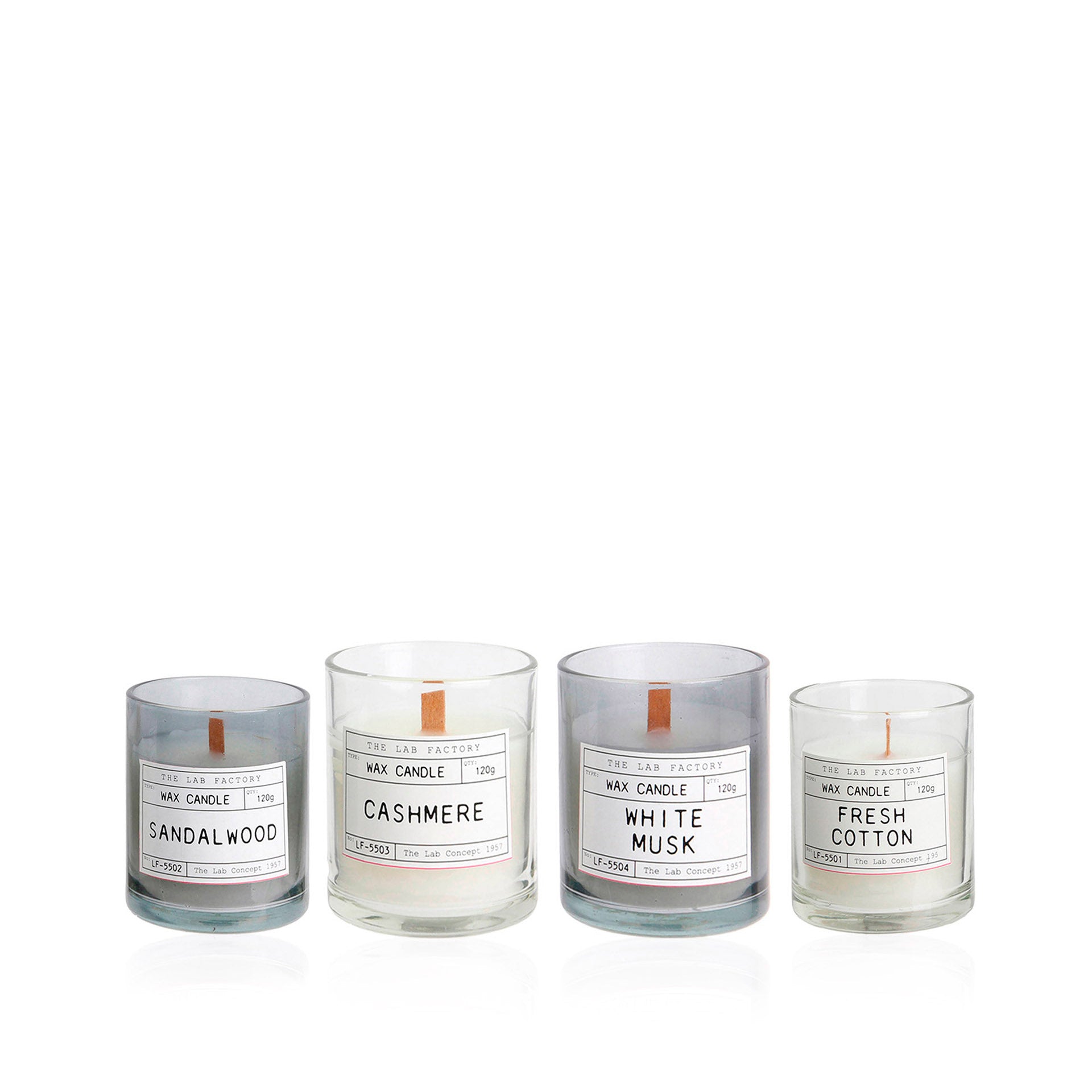 Vela de cristal redonda HKH con caja Kraft