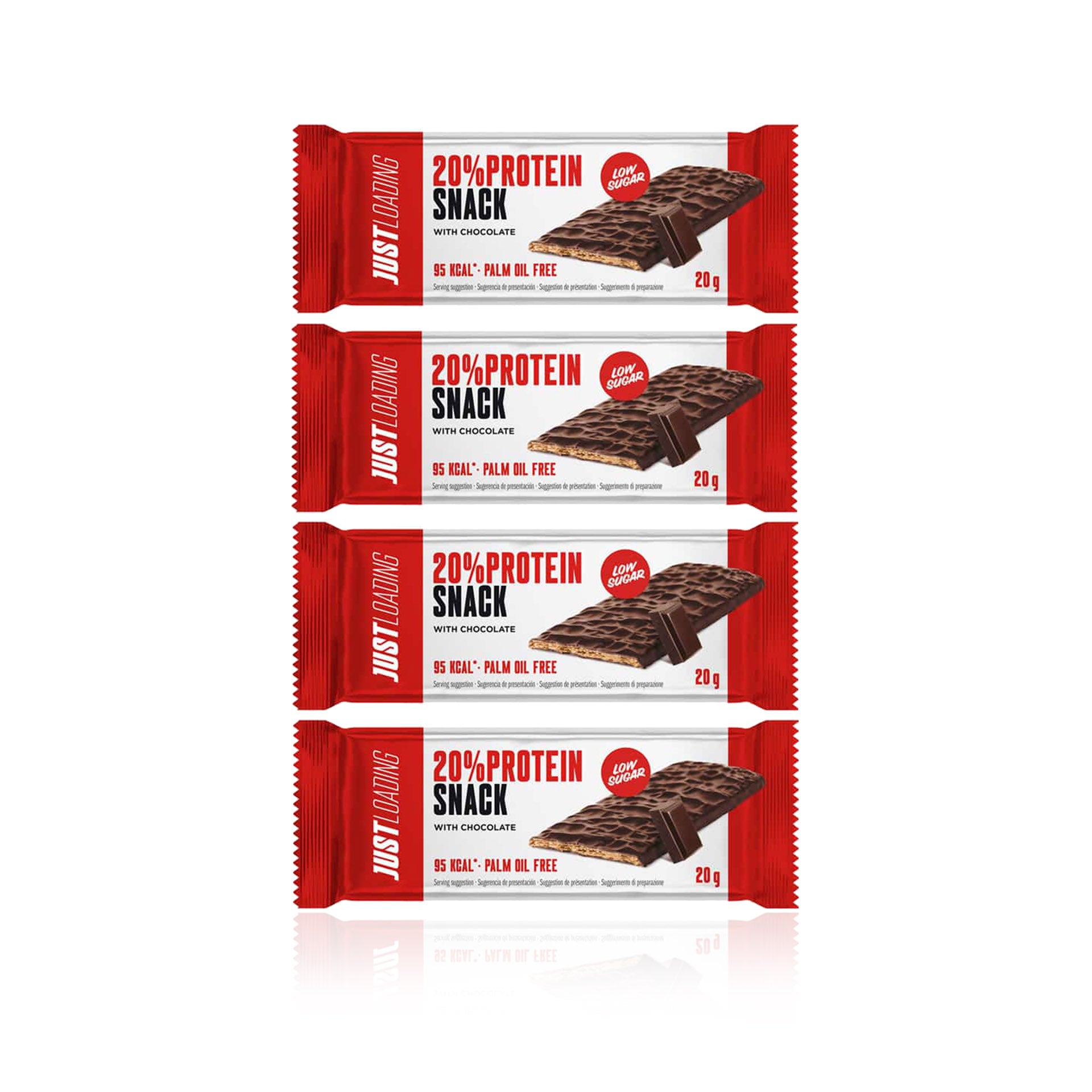 Just Loading Barra Proteíca de Cereais com Chocolate Negro 20 gr - Pack 4 x 20 gr