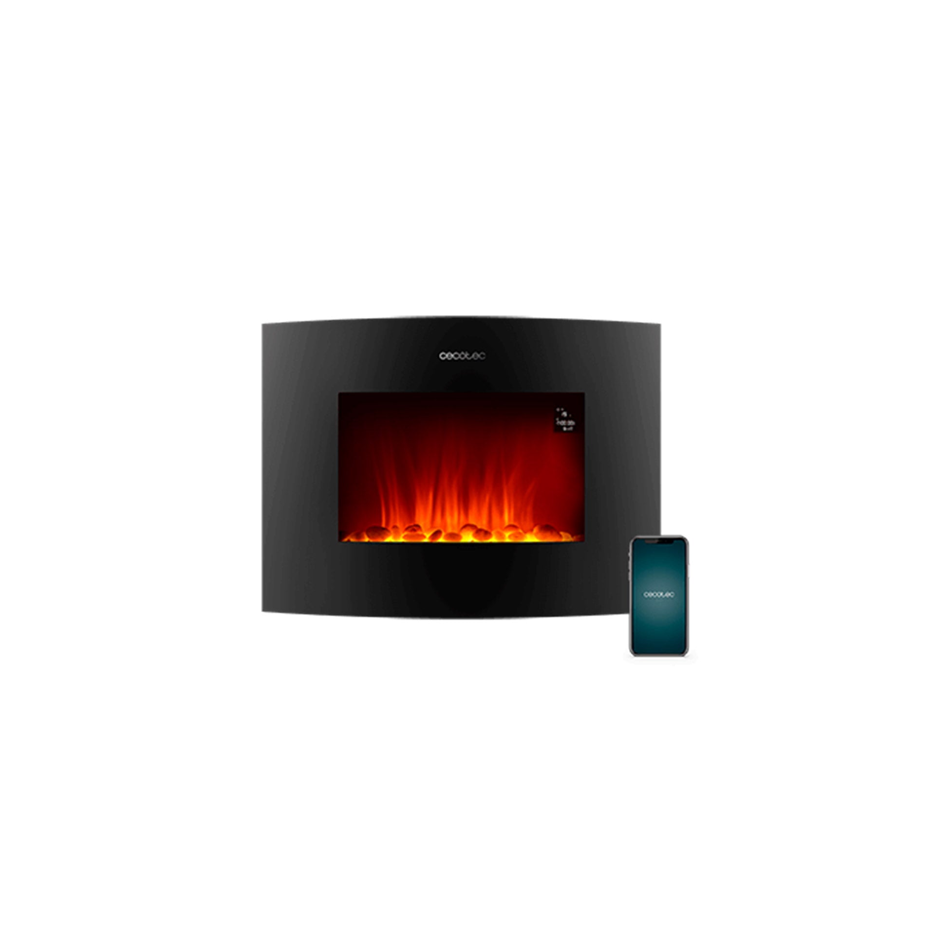 Cecotec Lareira Eléctrica ReadyWarm 2250 Curved Flames Connected