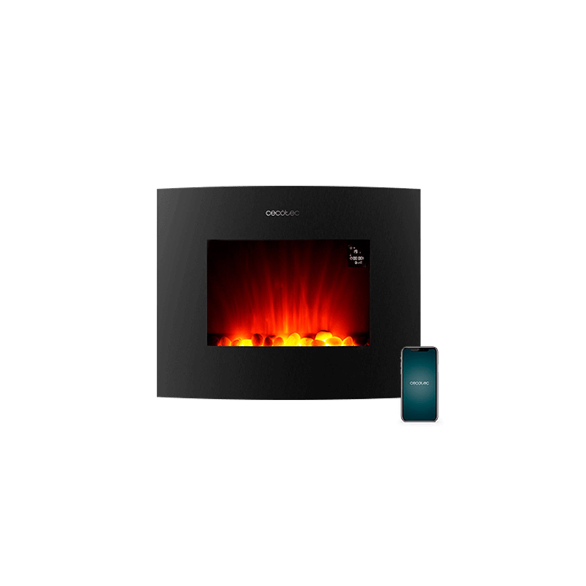 Cecotec Lareira Eléctrica ReadyWarm 2650 Curved Flames Connected