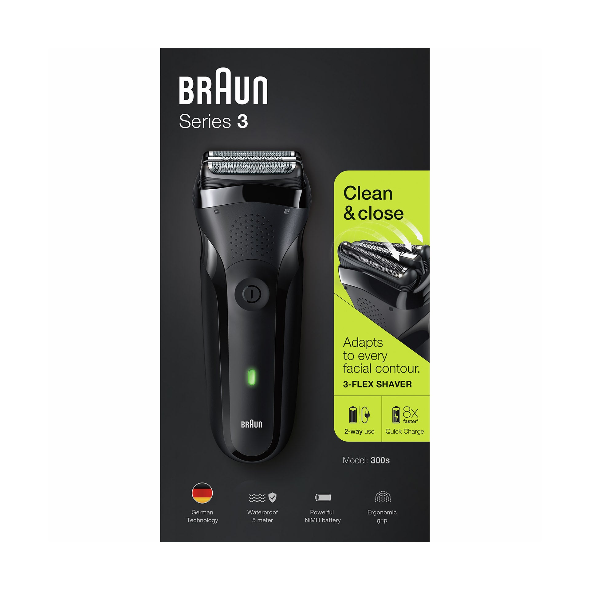 Braun Máquina de Barbear Elétrica Series 3 300 Black
