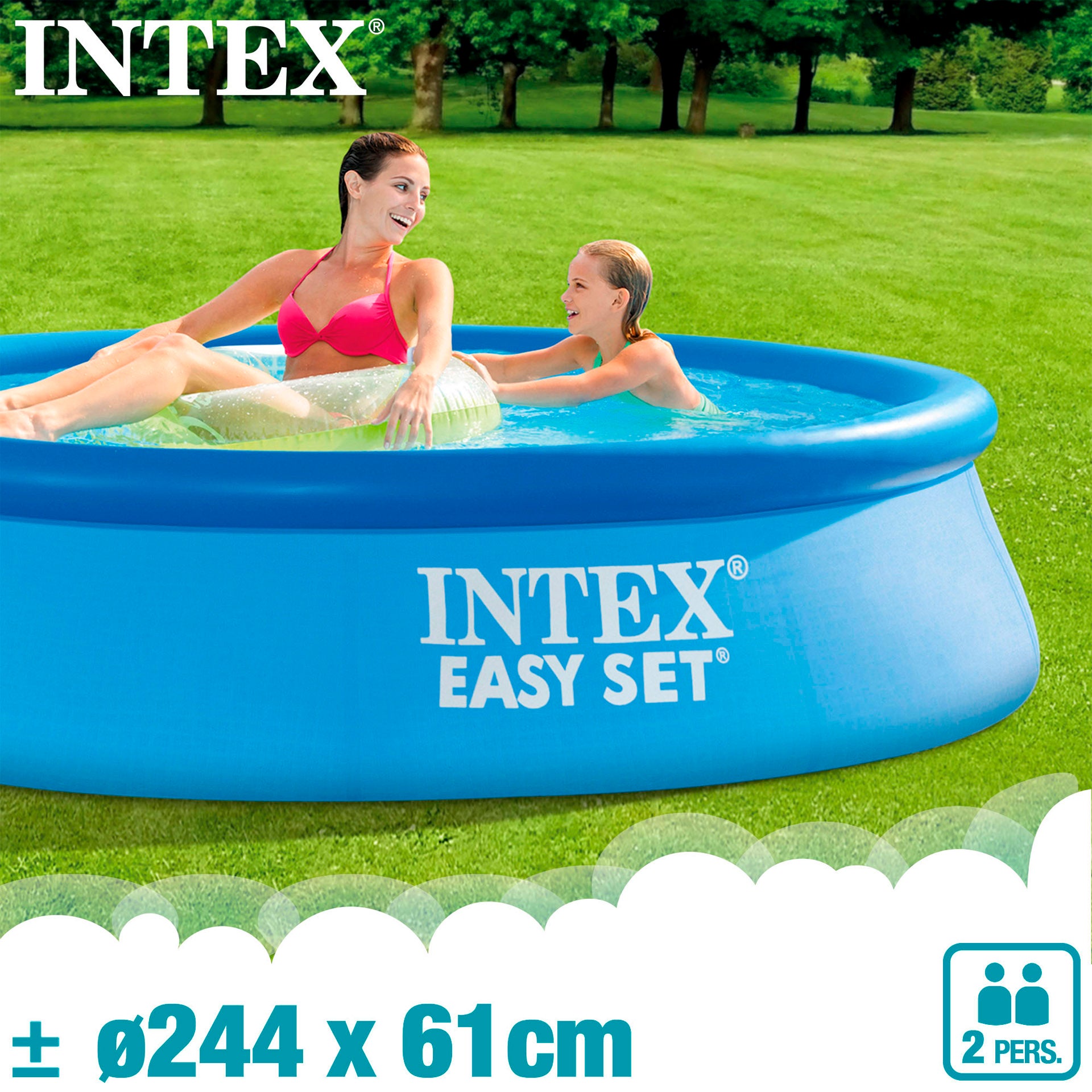 Intex Piscina Insuflável Easy Set Redonda