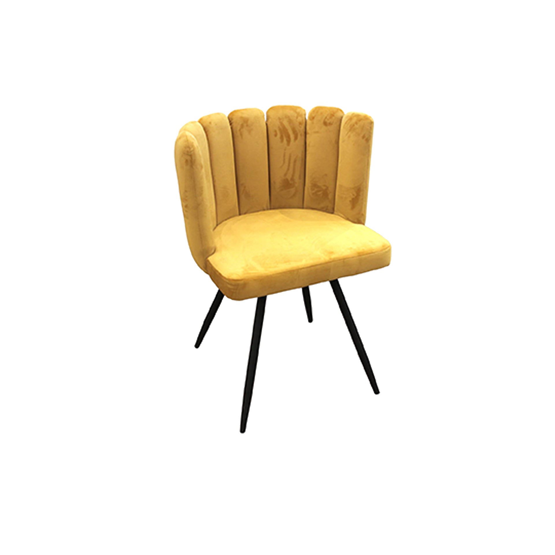 HKH Cadeira em Veludo Amarelo