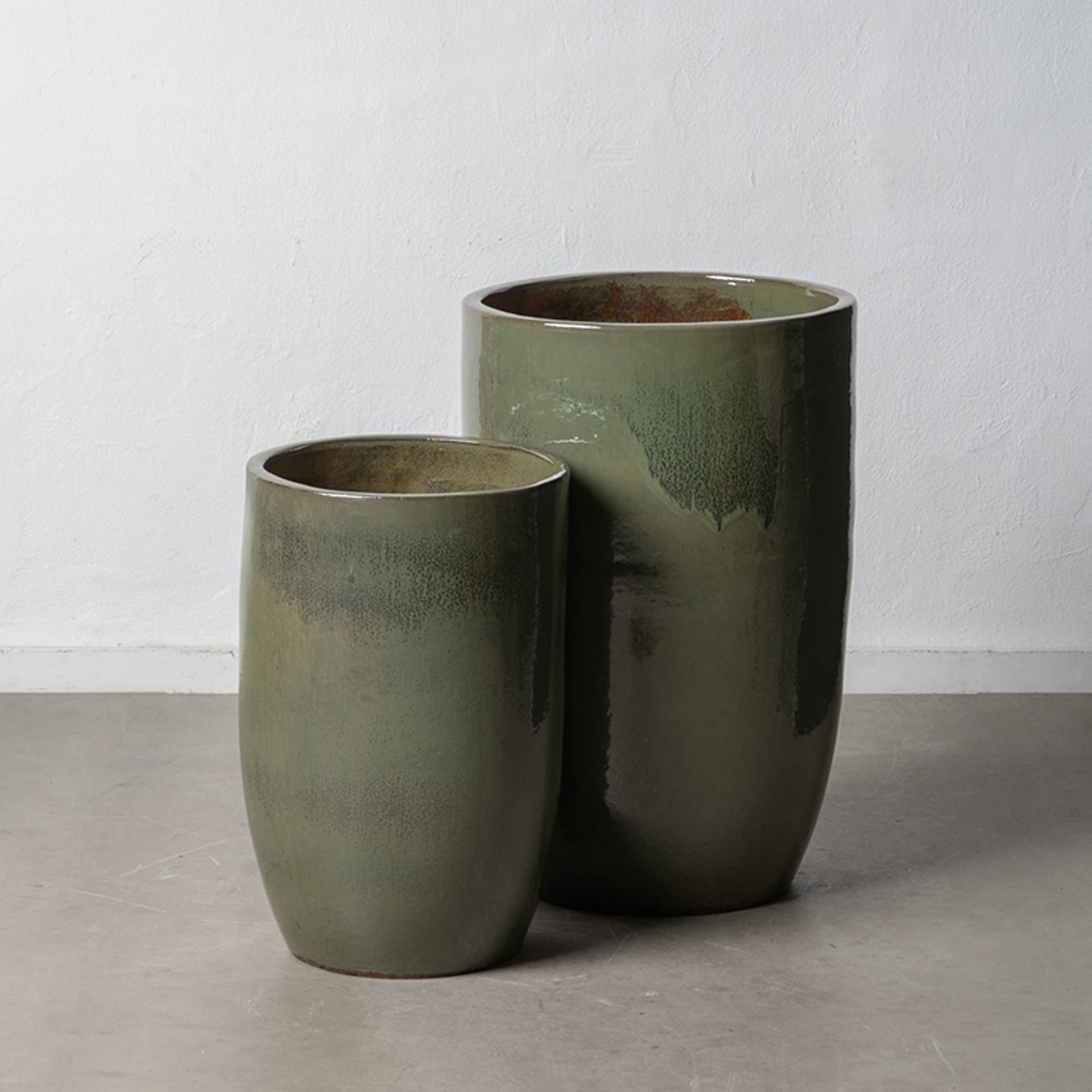 HKH Conjunto 2 Vasos Cerâmica Verde