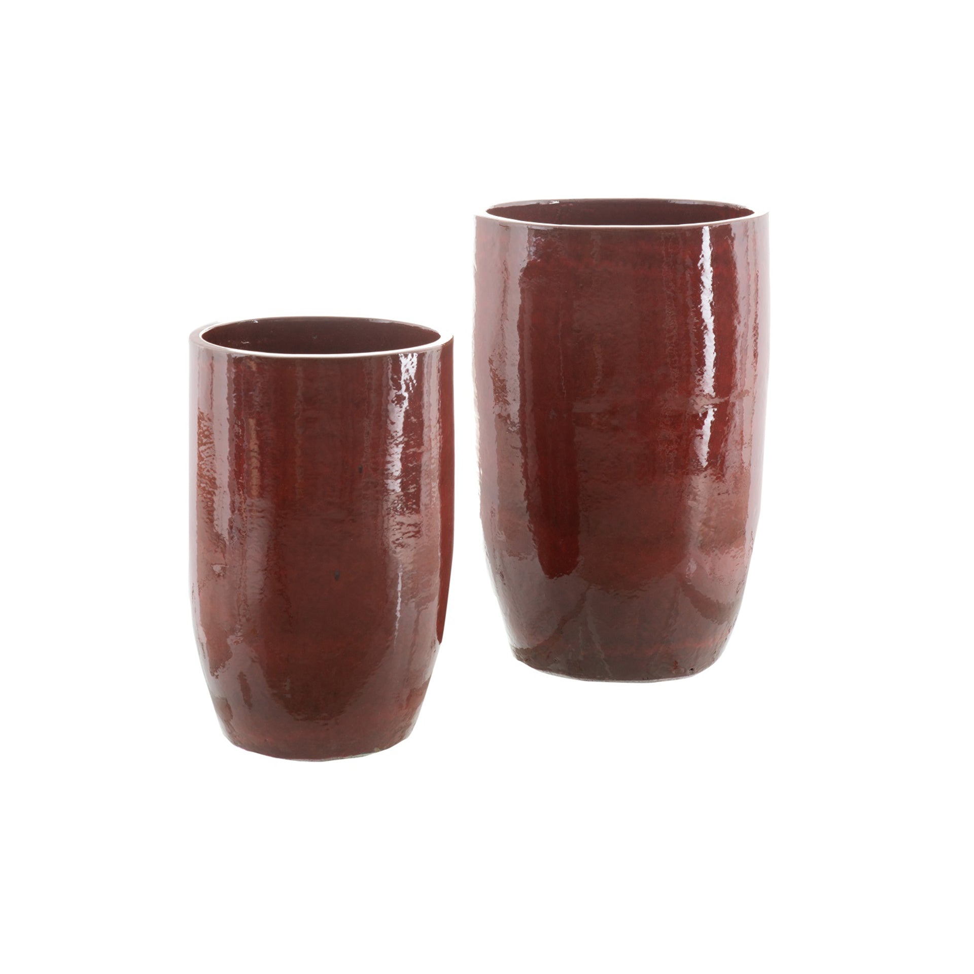 HKH Conjunto 2 Vasos Cerâmica Vermelho
