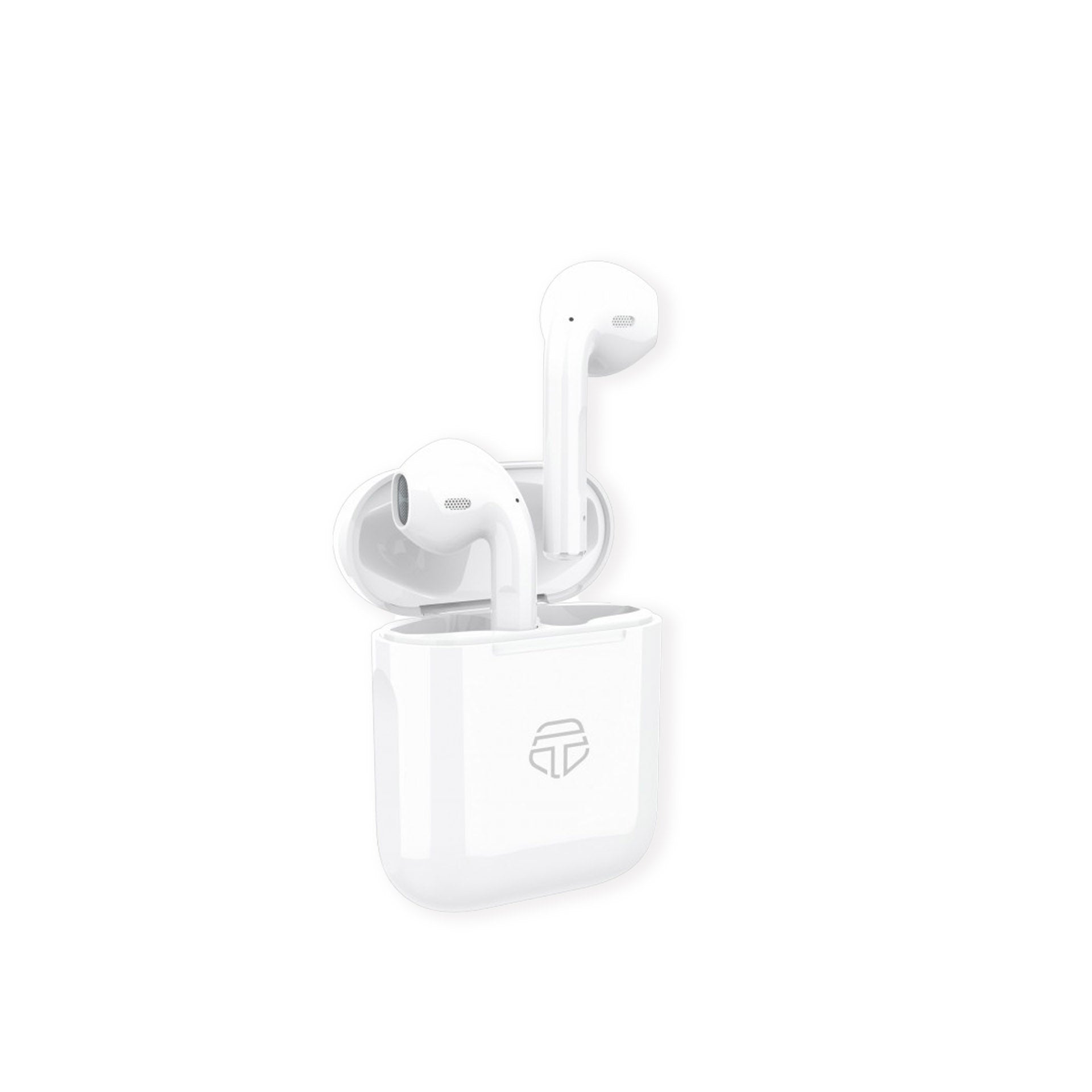 Techancy Auriculares TWS Bluetooth Alto Perfil Branco