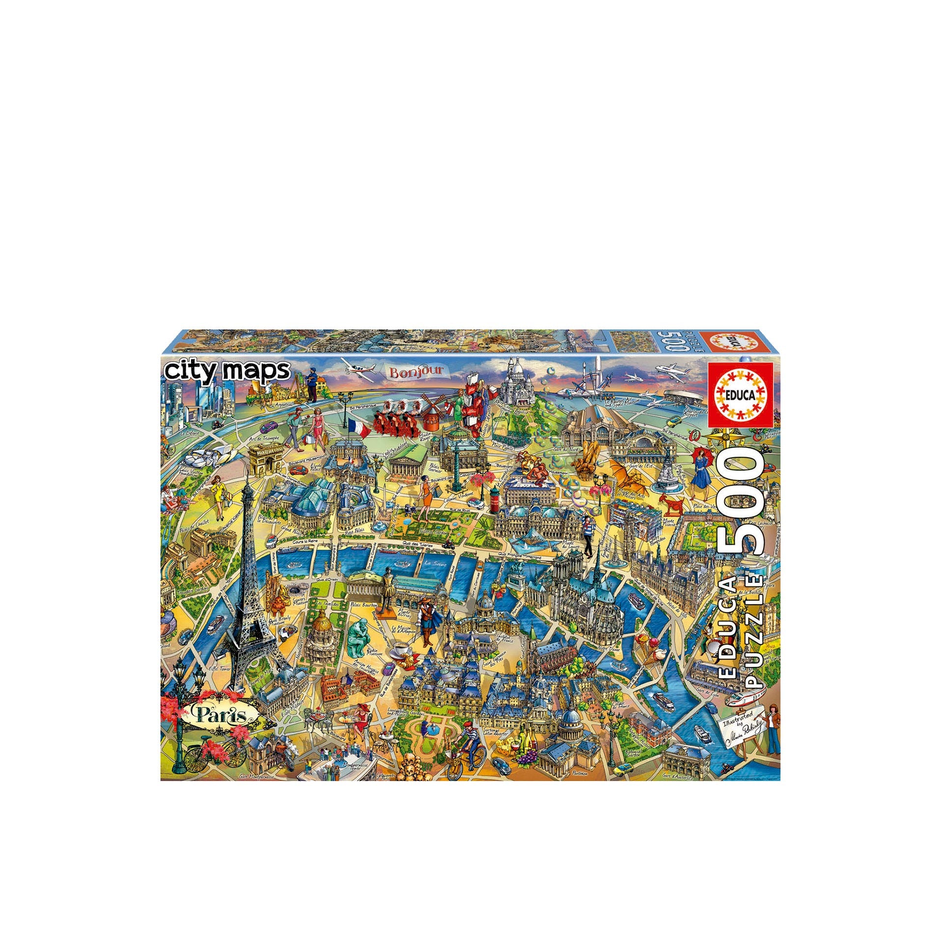 Educa Puzzle 500 Peças Mapa de Paris City Maps