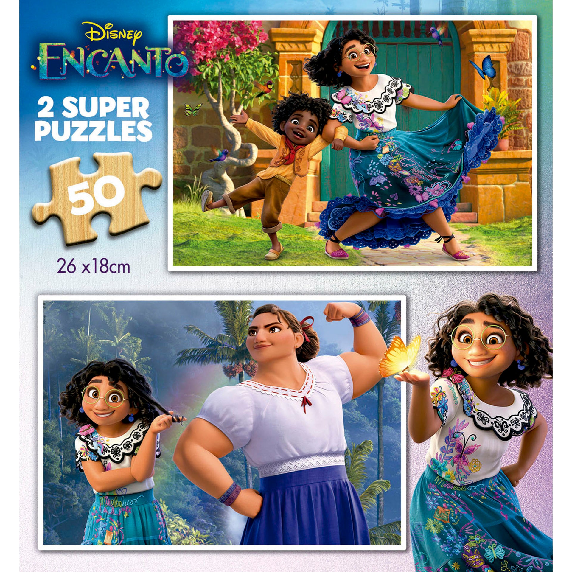 Educa Puzzle 2 x 50 Peças Madeira Encanto Disney