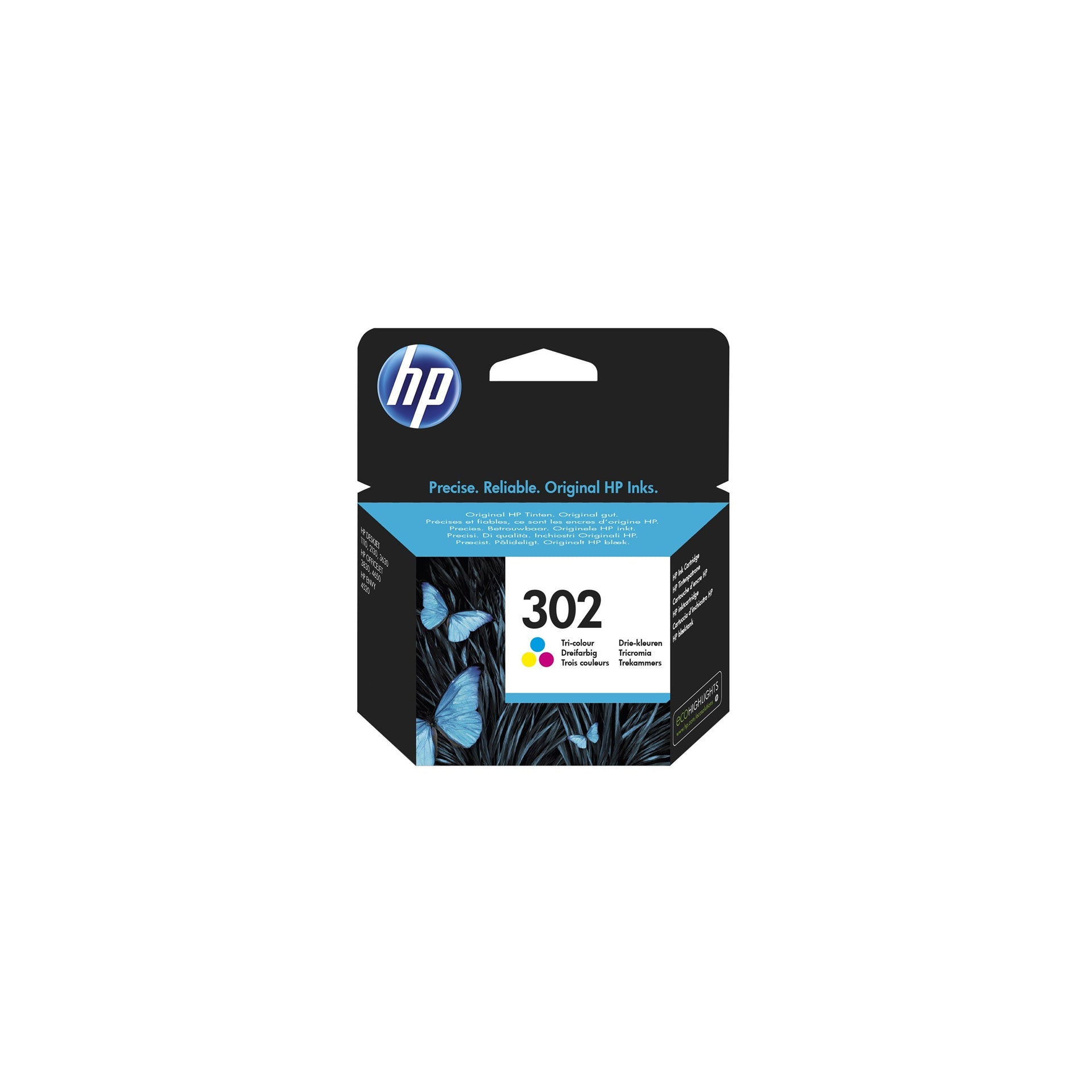 HP Tinteiro OfficeJet 3639/3800/3830 (F6U65A) Nº302 - Tricolor
